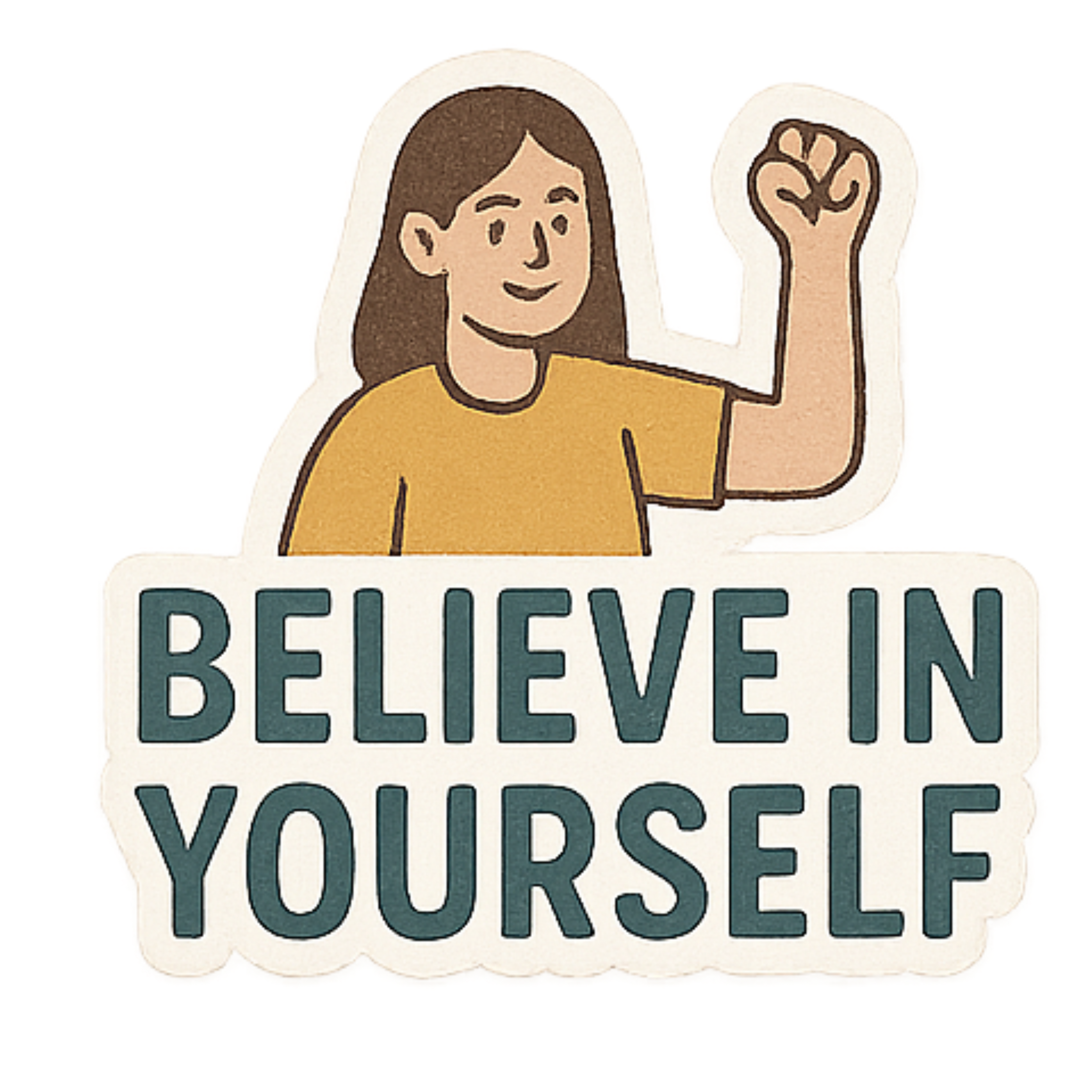 Believe In Yourself - Aesthetic Vinyl Sticker – Waterproof Quote Decal Sticker for Laptop, Water Bot