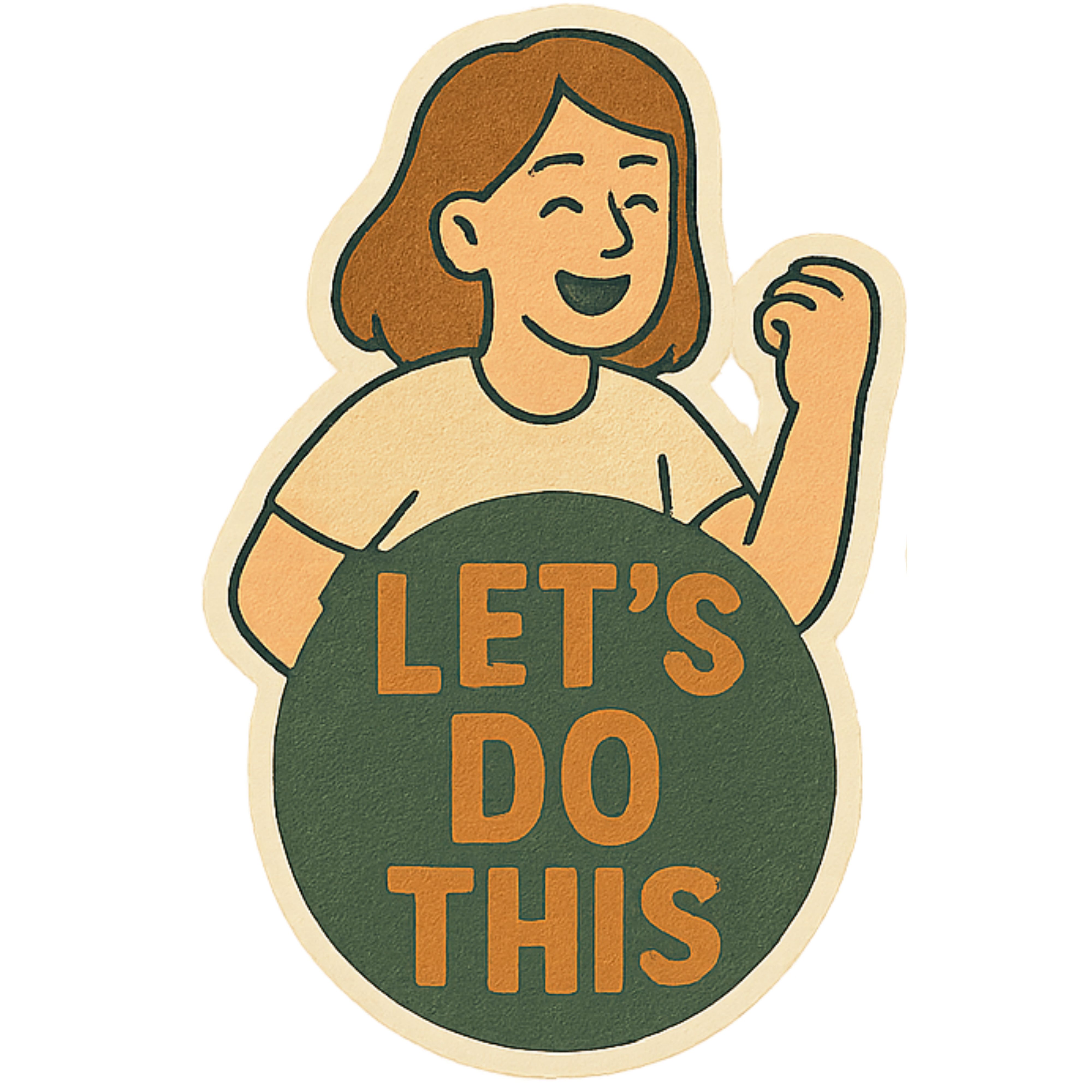 Let's Do This - Aesthetic Vinyl Sticker – Waterproof Quote Decal Sticker for Laptop, Water Bottle, C