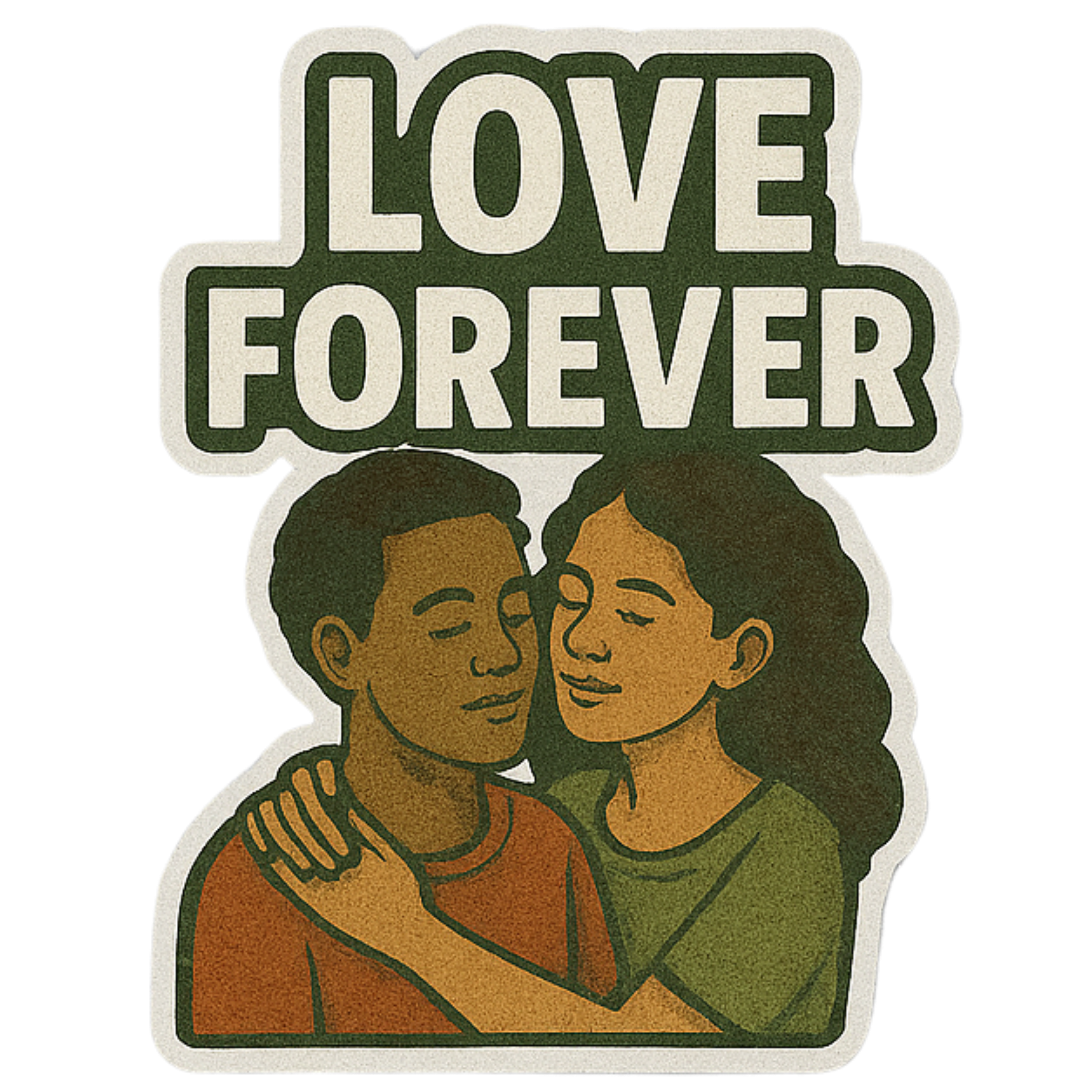 Love Forever - Aesthetic Vinyl Sticker – Waterproof Quote Decal Sticker for Laptop, Water Bottle, Ca