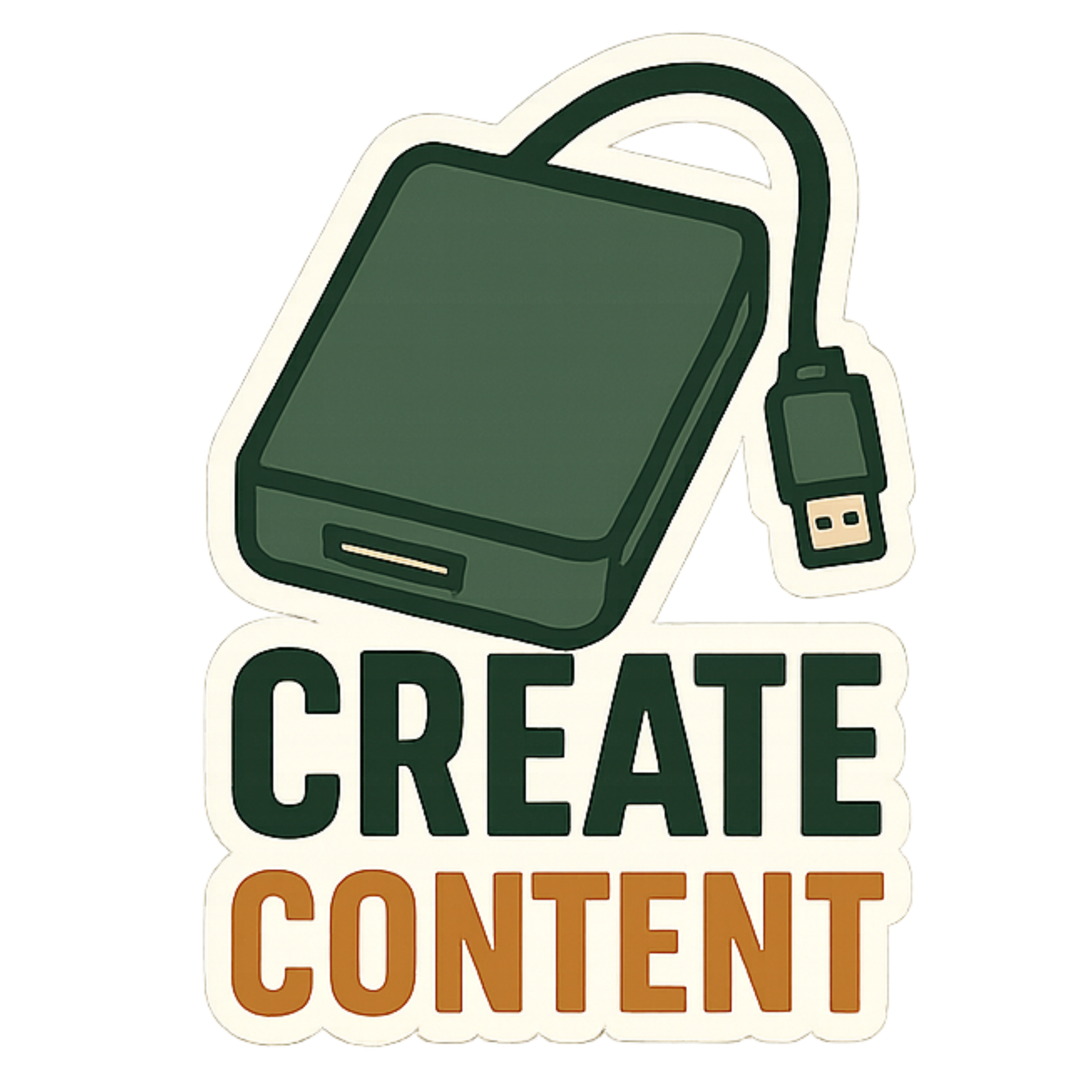 Create Content - Aesthetic Vinyl Sticker – Waterproof Quote Decal Sticker for Laptop, Water Bottle, 