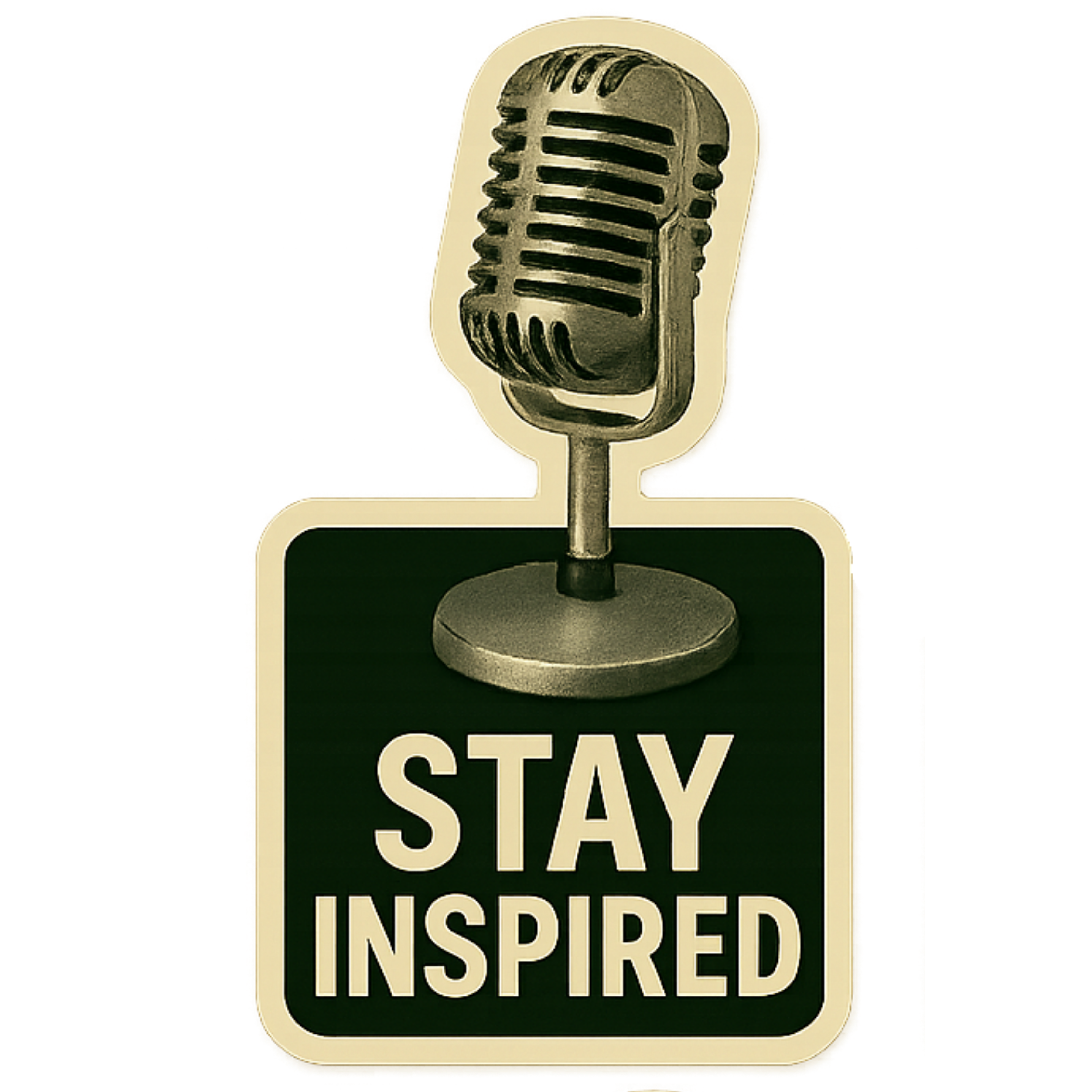Stay Inspired - Aesthetic Vinyl Sticker – Waterproof Quote Decal Sticker for Laptop, Water Bottle, C