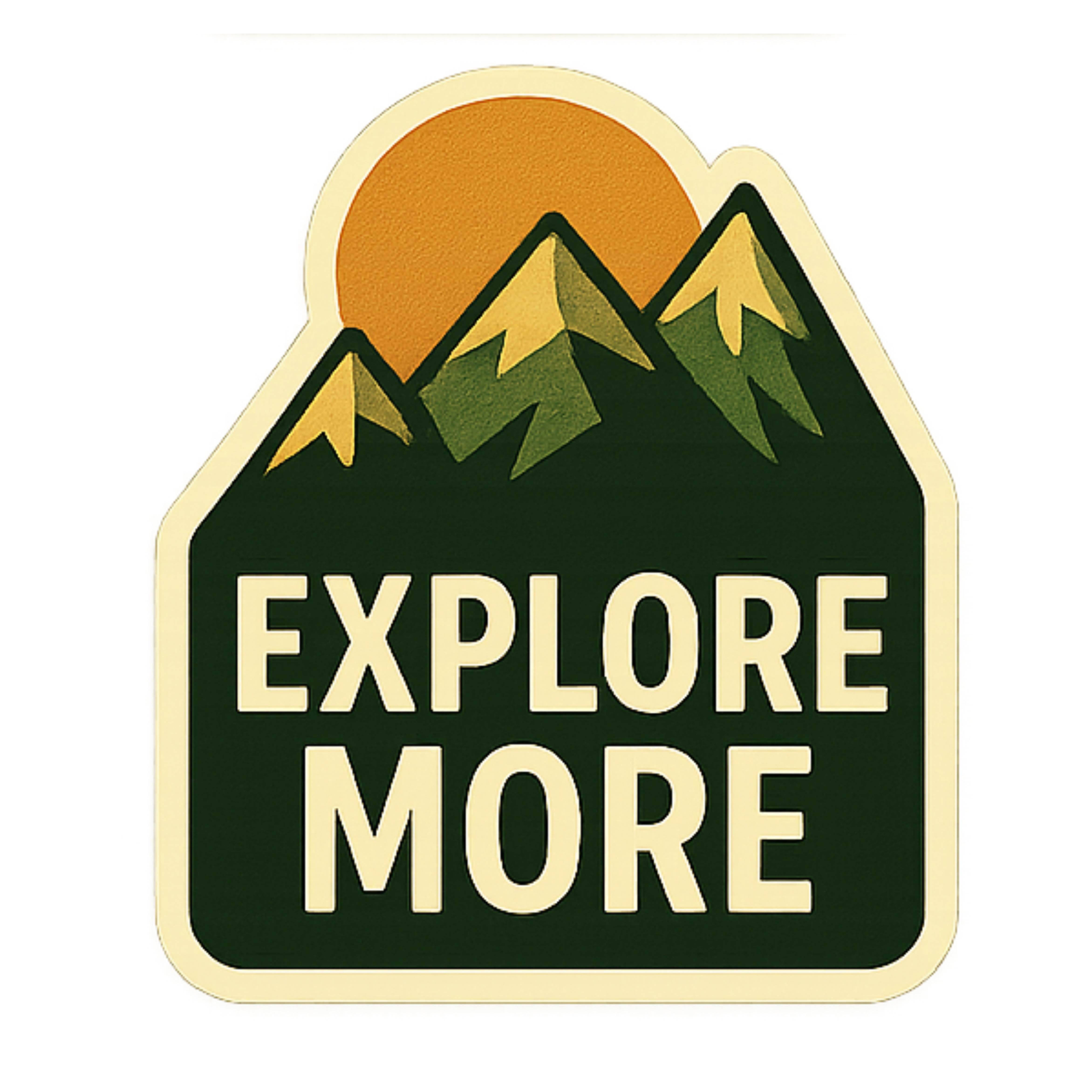 Explore More - Aesthetic Vinyl Sticker – Waterproof Quote Decal Sticker for Laptop, Water Bottle, Ca