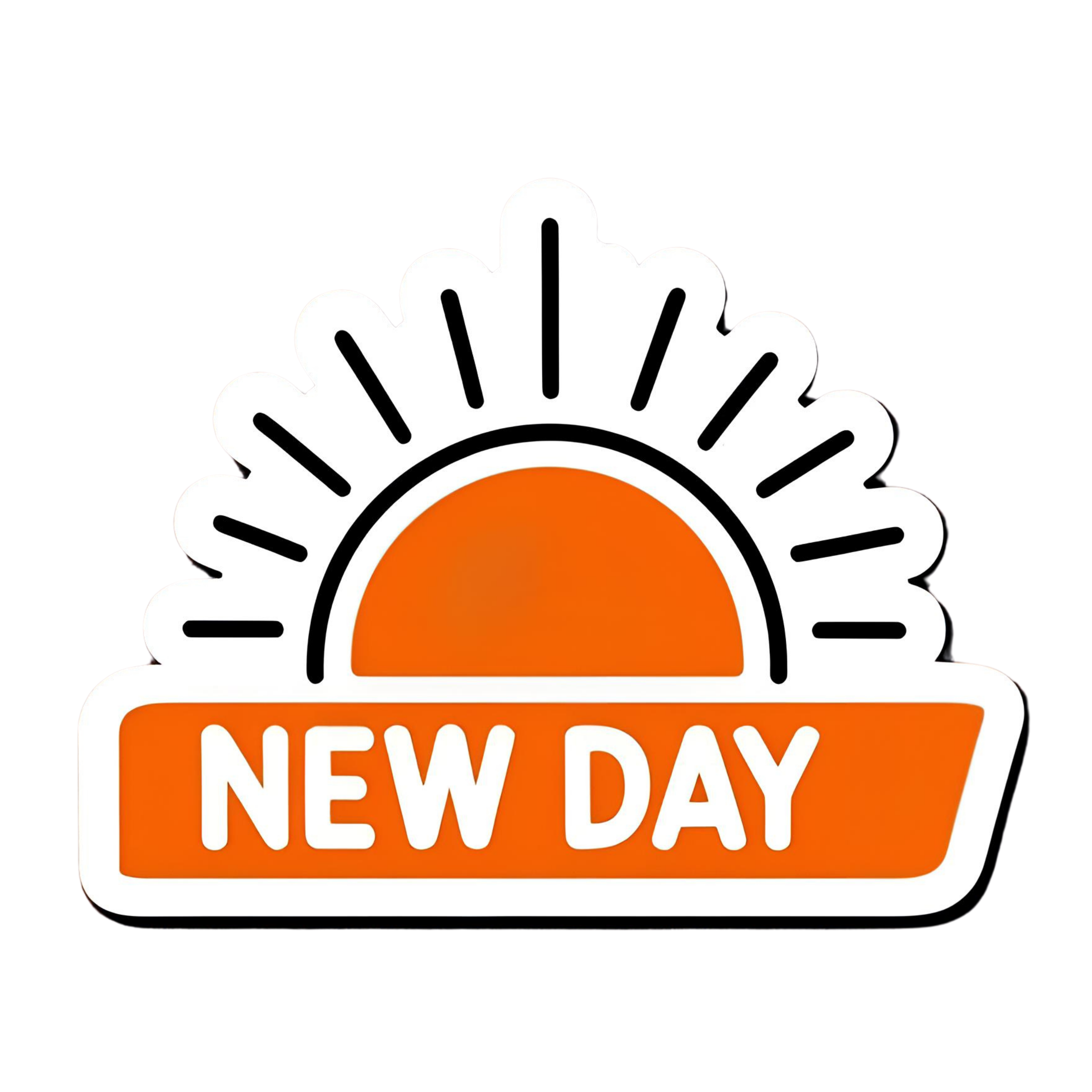 New Day - Aesthetic Vinyl Sticker – Waterproof Quote Decal Sticker for Laptop, Water Bottle, Car, Jo