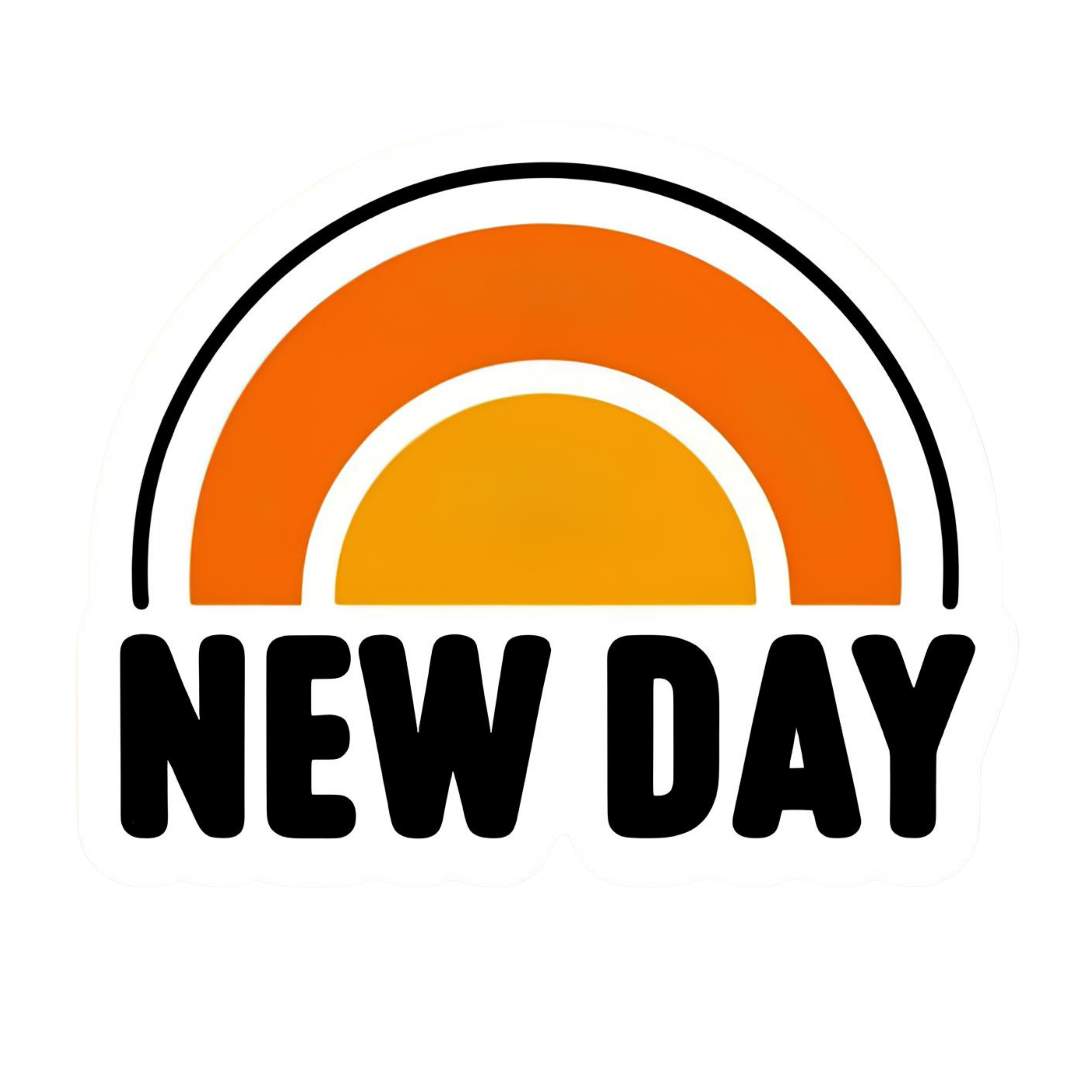 New-Day - Aesthetic Vinyl Sticker – Waterproof Quote Decal Sticker for Laptop, Water Bottle, Car, Jo