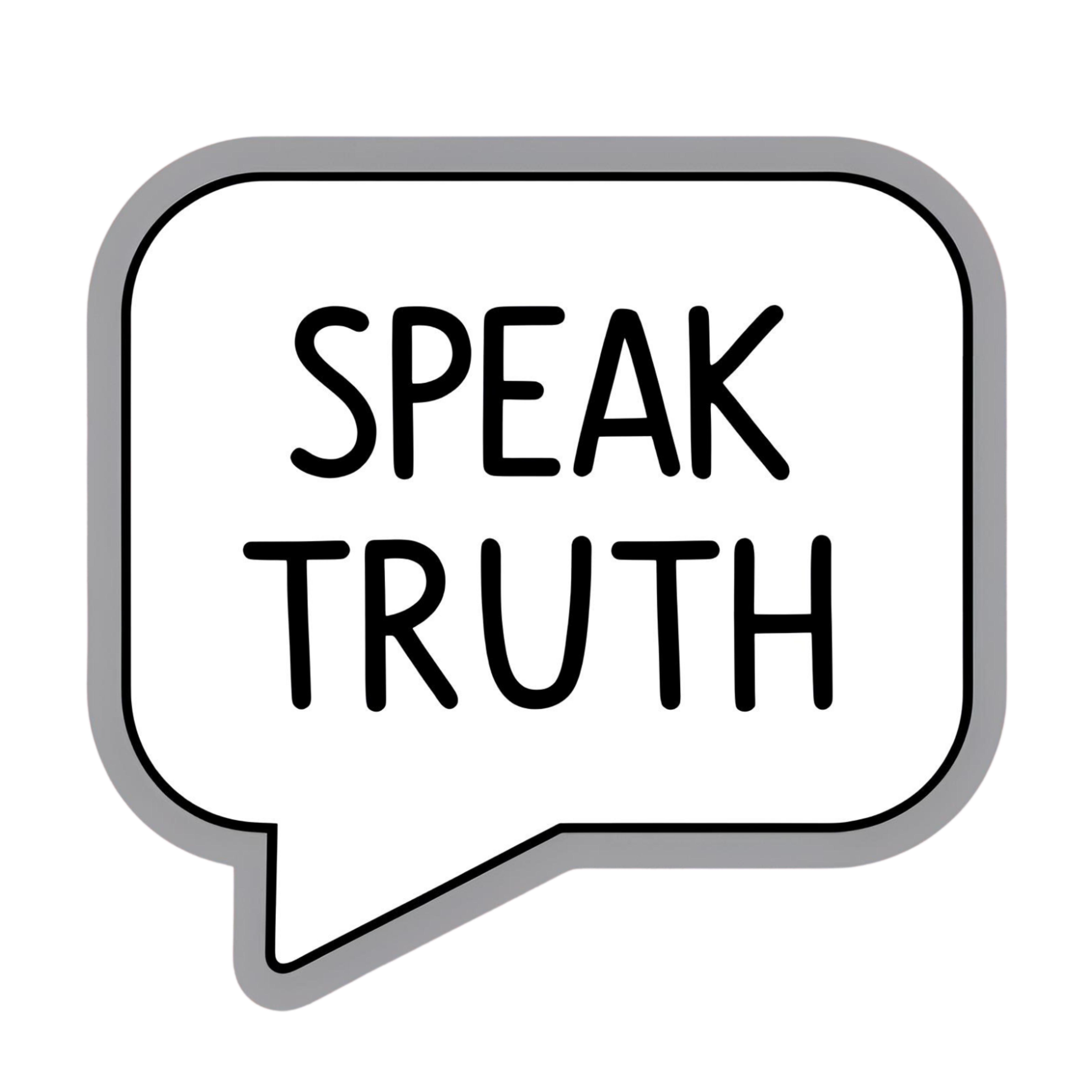 Speak Truth - Aesthetic Vinyl Sticker – Waterproof Quote Decal Sticker for Laptop, Water Bottle, Car
