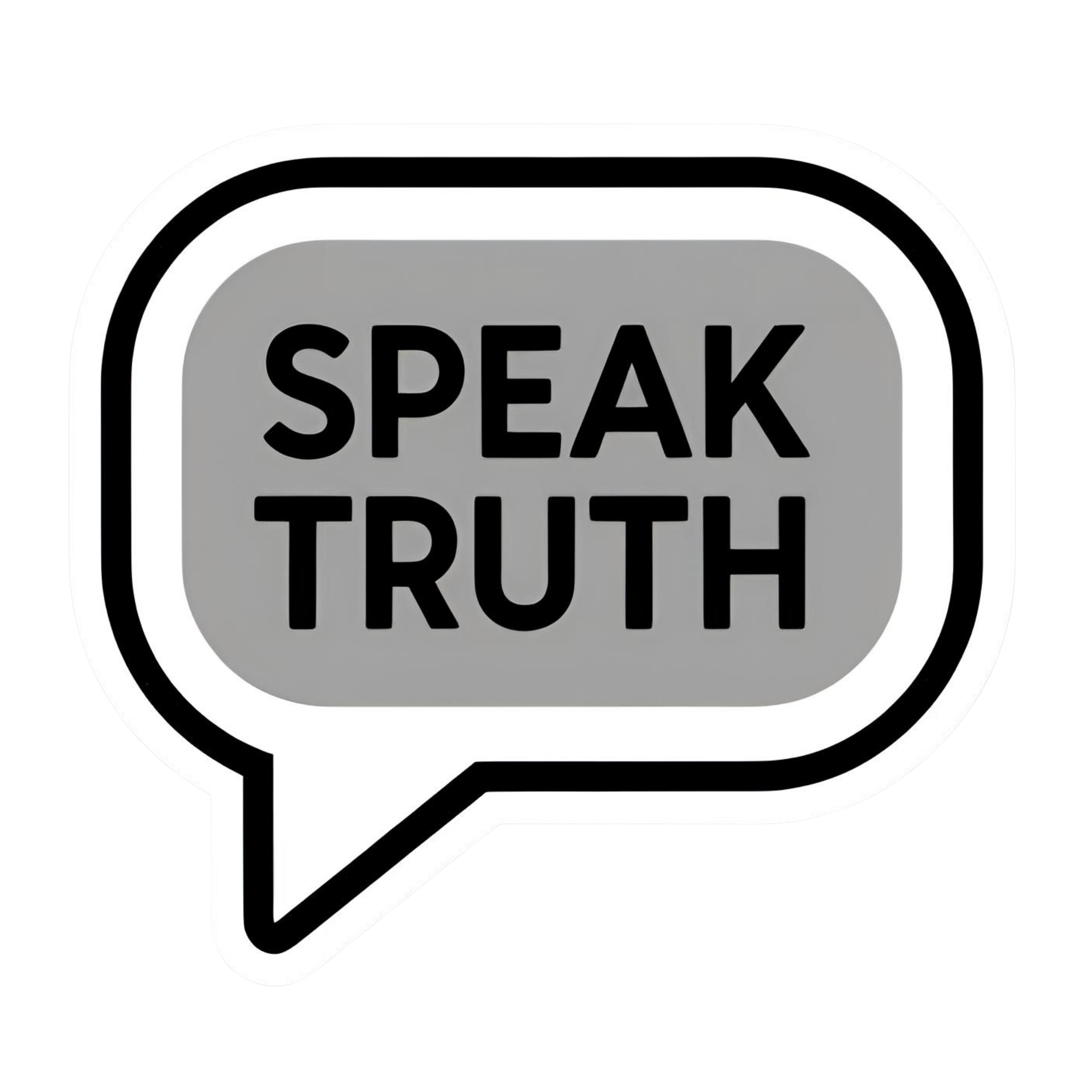 Speak Truth. - Aesthetic Vinyl Sticker – Waterproof Quote Decal Sticker for Laptop, Water Bottle, Ca