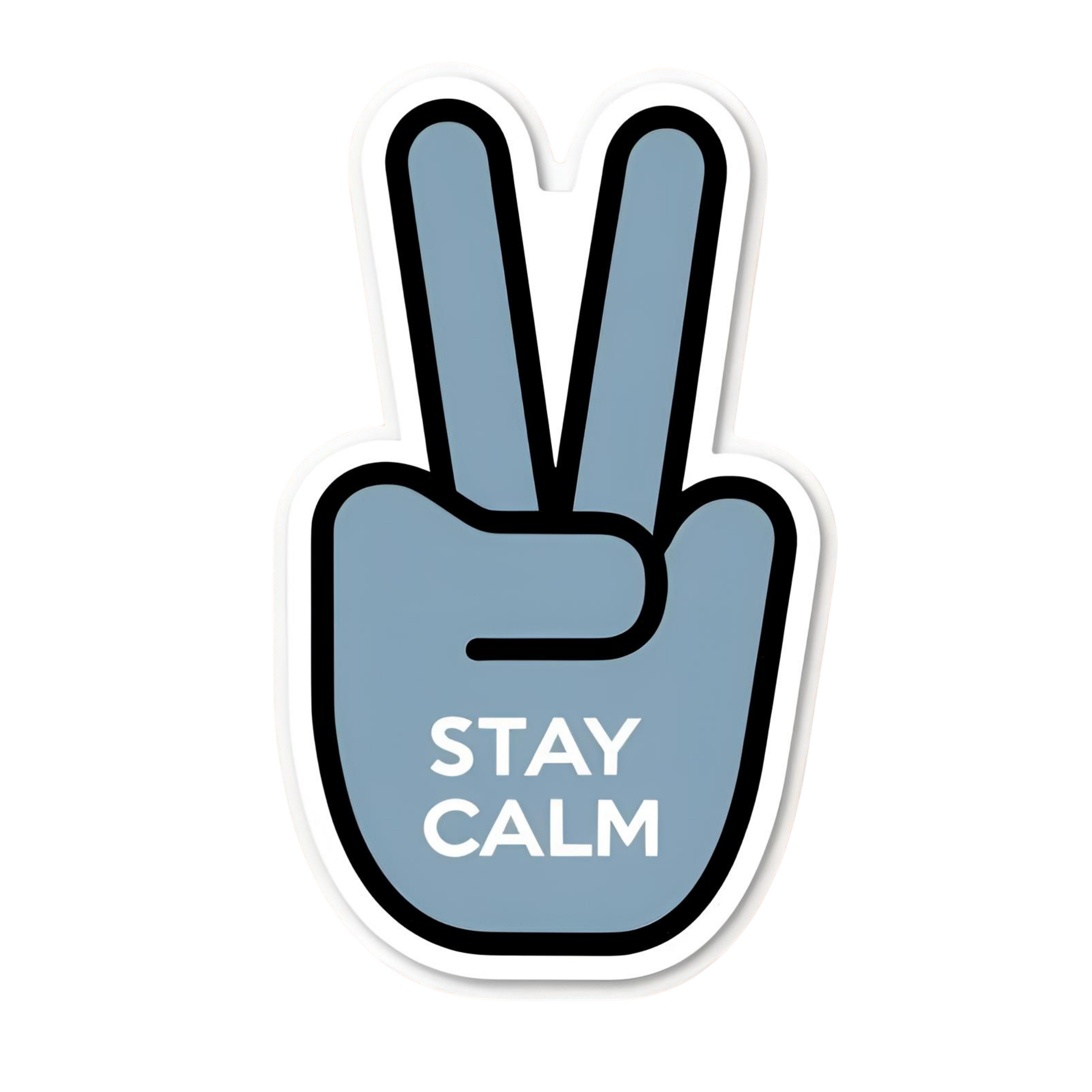 Stay Clam - Aesthetic Vinyl Sticker – Waterproof Quote Decal Sticker for Laptop, Water Bottle, Car, 