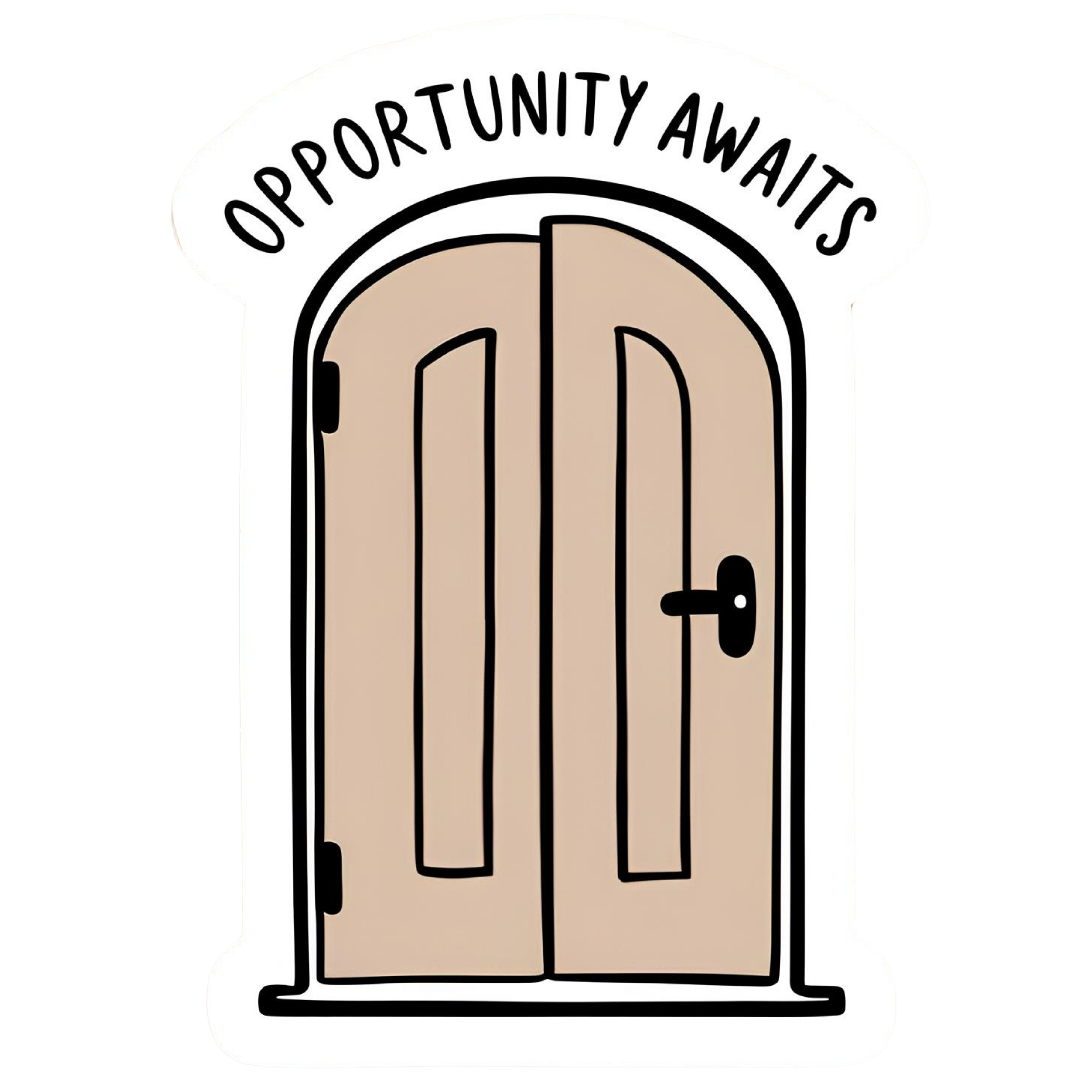 Opportunity Awaits - Aesthetic Vinyl Sticker – Waterproof Quote Decal Sticker for Laptop, Water Bott