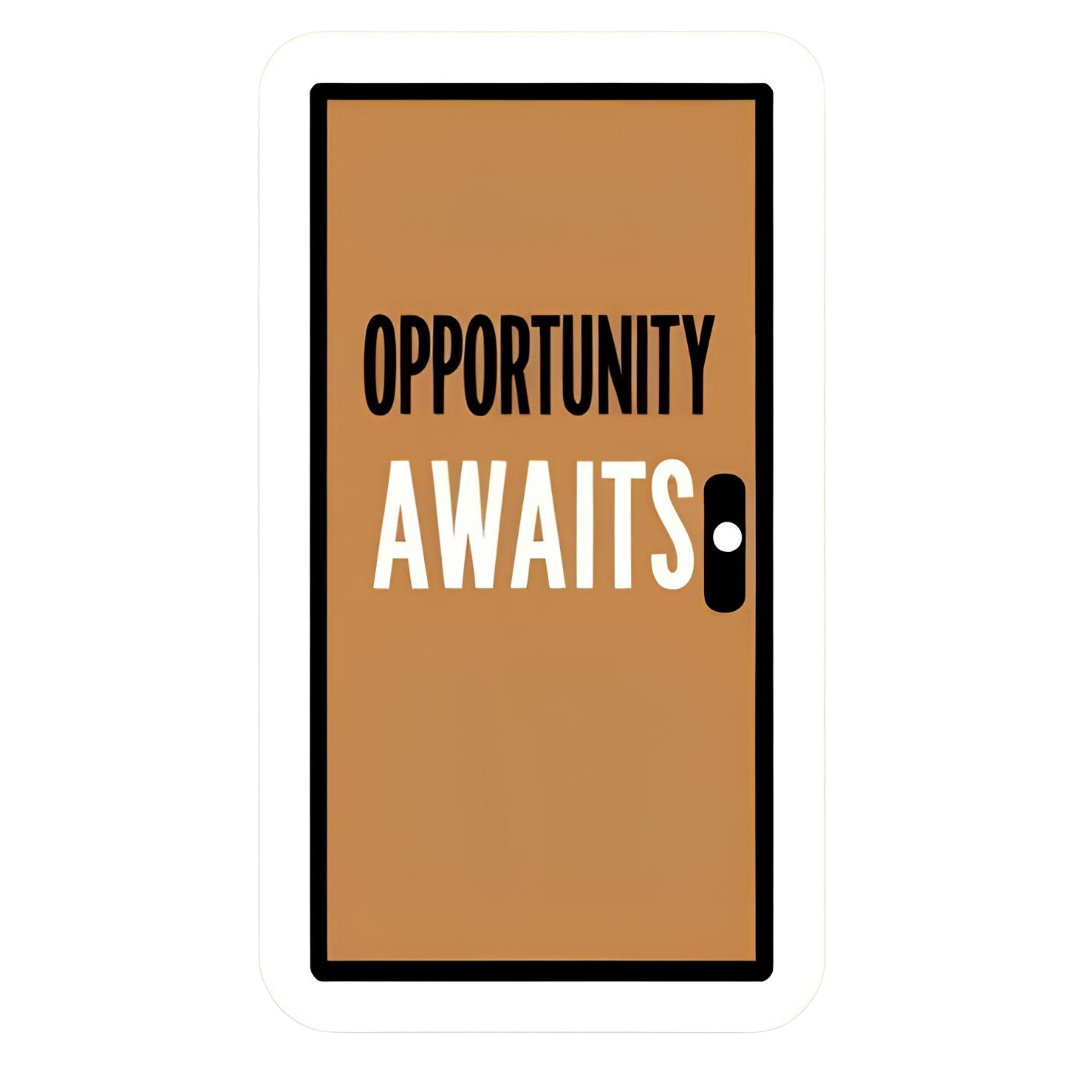 Opportunity Awaits. - Aesthetic Vinyl Sticker – Waterproof Quote Decal Sticker for Laptop, Water Bot