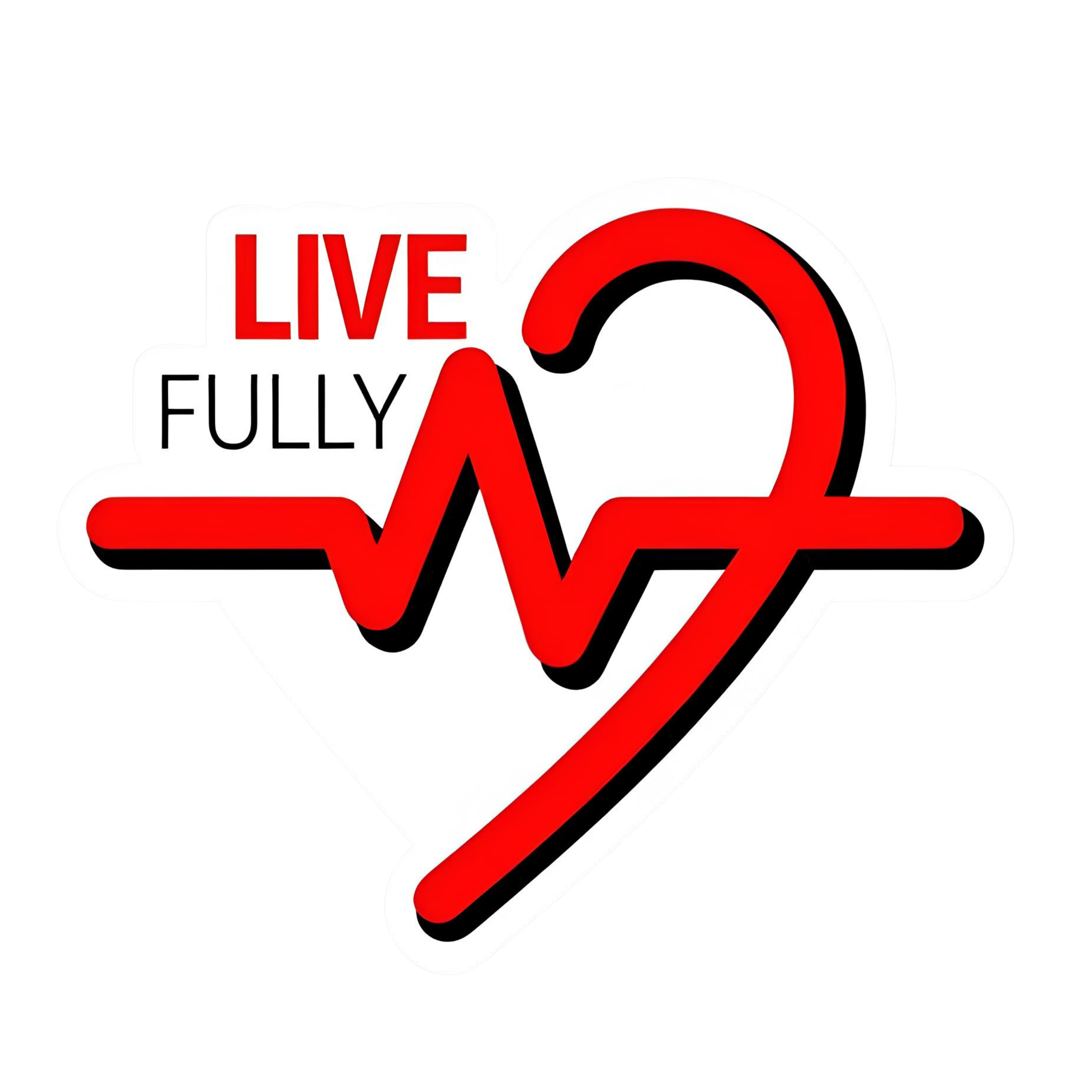 Live Fully - Aesthetic Vinyl Sticker – Waterproof Quote Decal Sticker for Laptop, Water Bottle, Car,