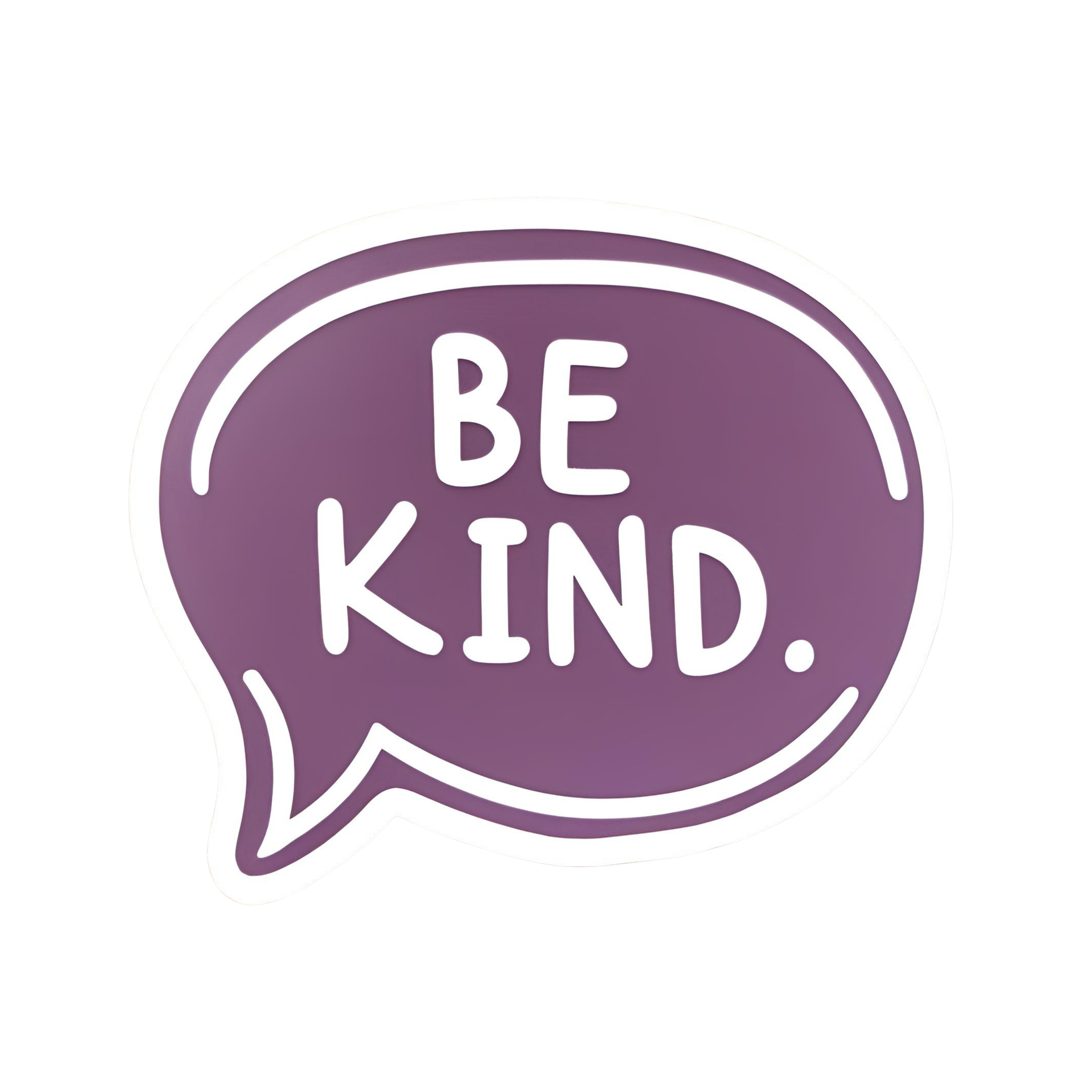 Be Kind. - Aesthetic Vinyl Sticker – Waterproof Quote Decal Sticker for Laptop, Water Bottle, Car, J