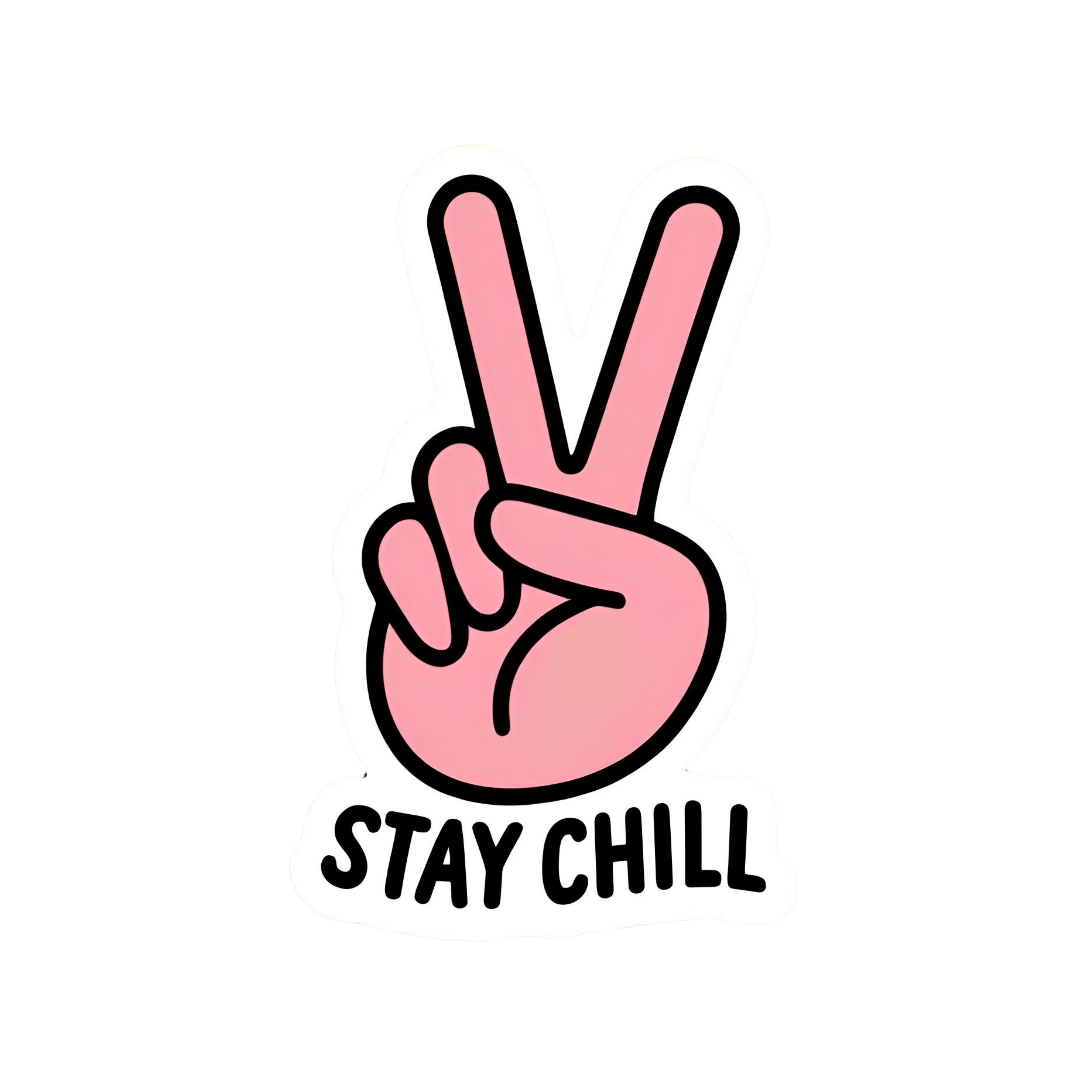 Stay Chill - Aesthetic Vinyl Sticker – Waterproof Quote Decal Sticker for Laptop, Water Bottle, Car,