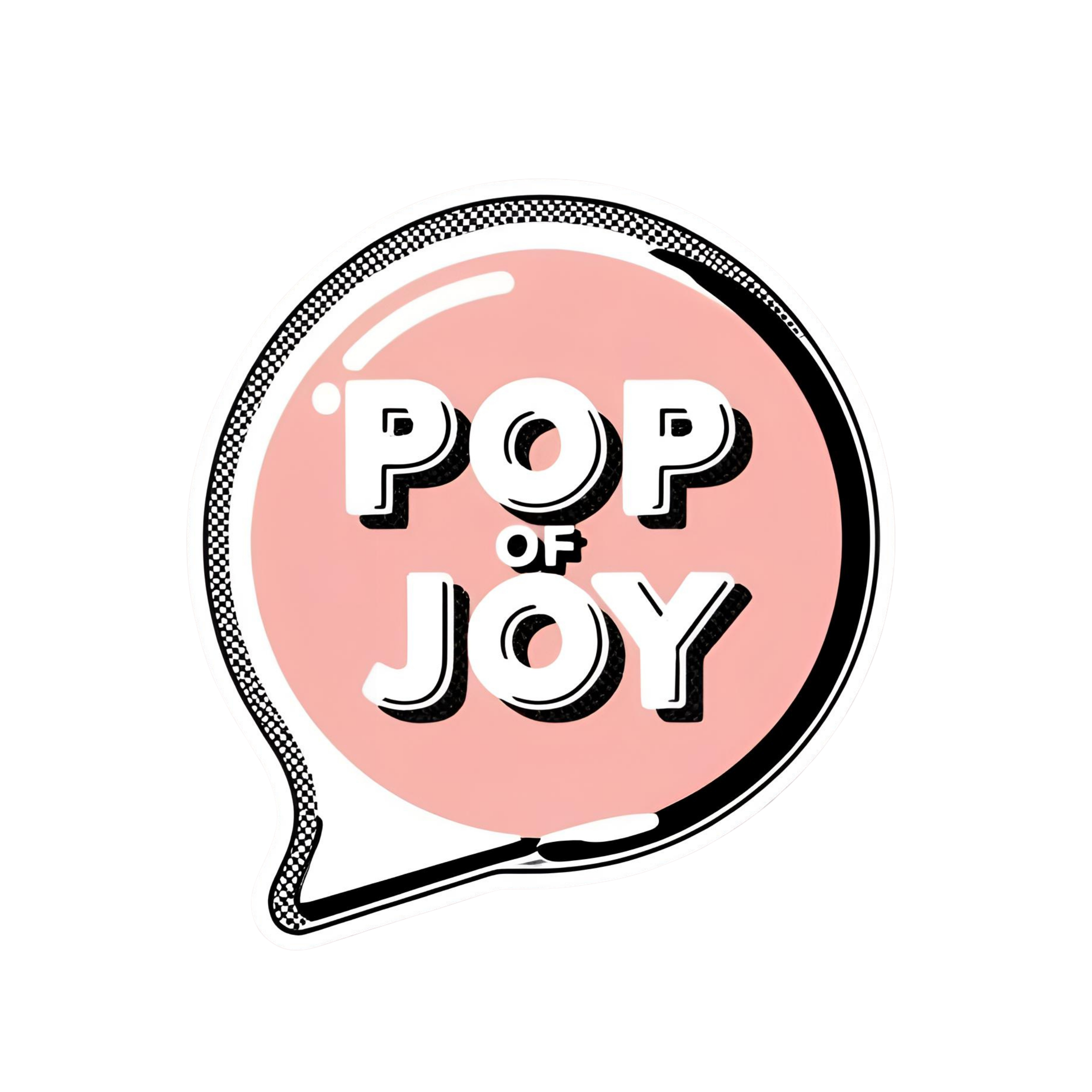 Pop Of JOy - Aesthetic Vinyl Sticker – Waterproof Quote Decal Sticker for Laptop, Water Bottle, Car,