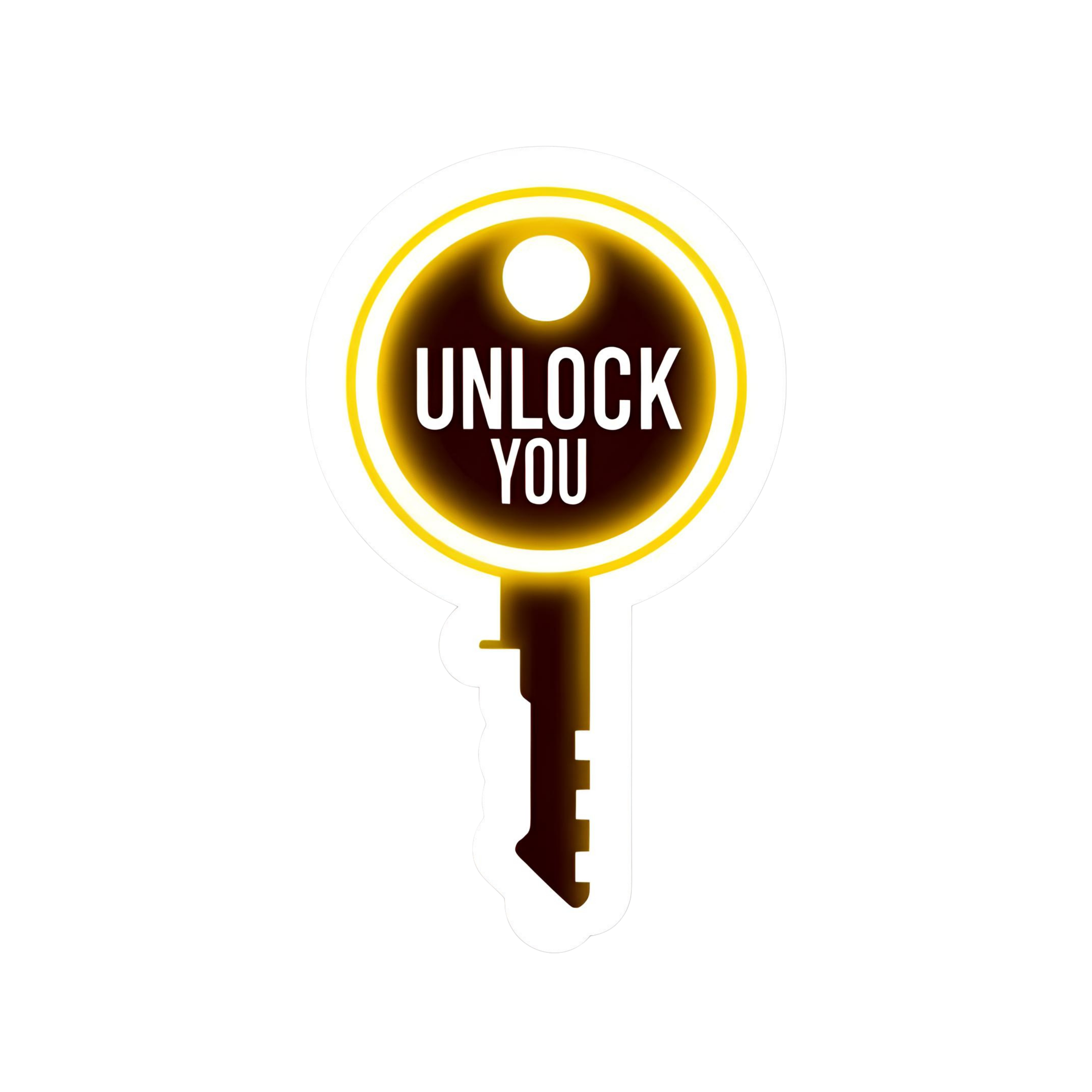 Unlock You - Aesthetic Vinyl Sticker – Waterproof Quote Decal Sticker for Laptop, Water Bottle, Car,