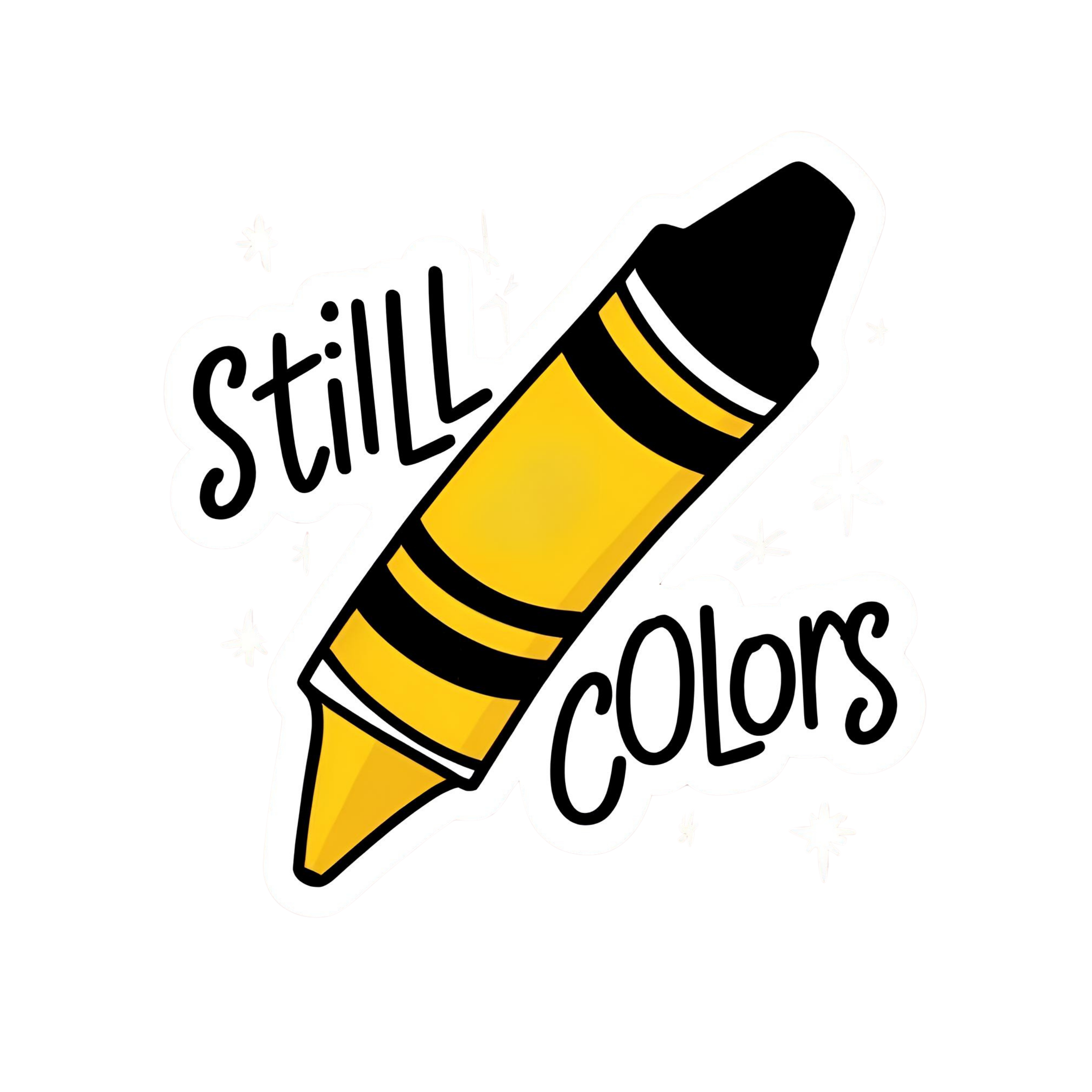 Still Colors - Aesthetic Vinyl Sticker – Waterproof Quote Decal Sticker for Laptop, Water Bottle, Ca