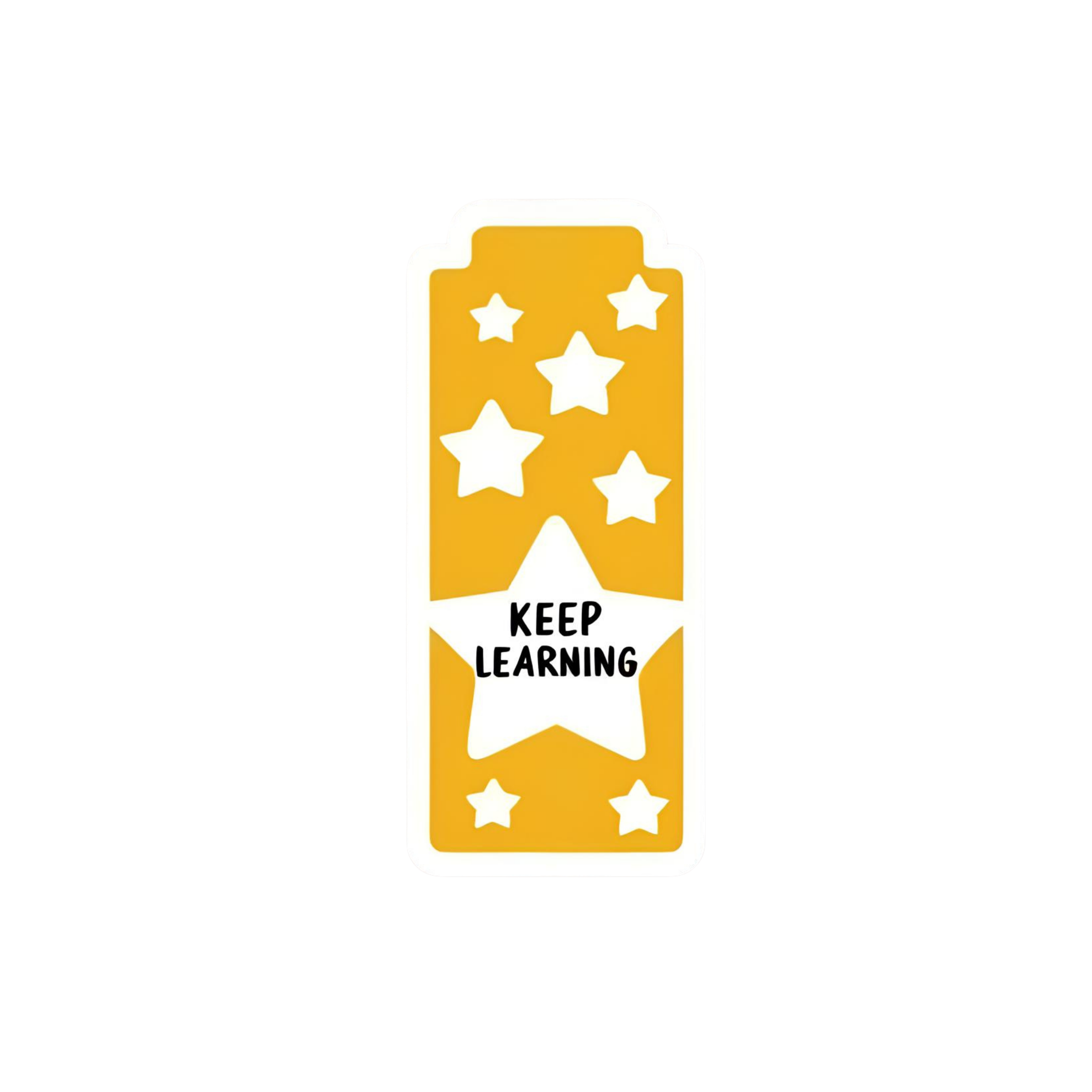 Keep Learning - Aesthetic Vinyl Sticker – Waterproof Quote Decal Sticker for Laptop, Water Bottle, C
