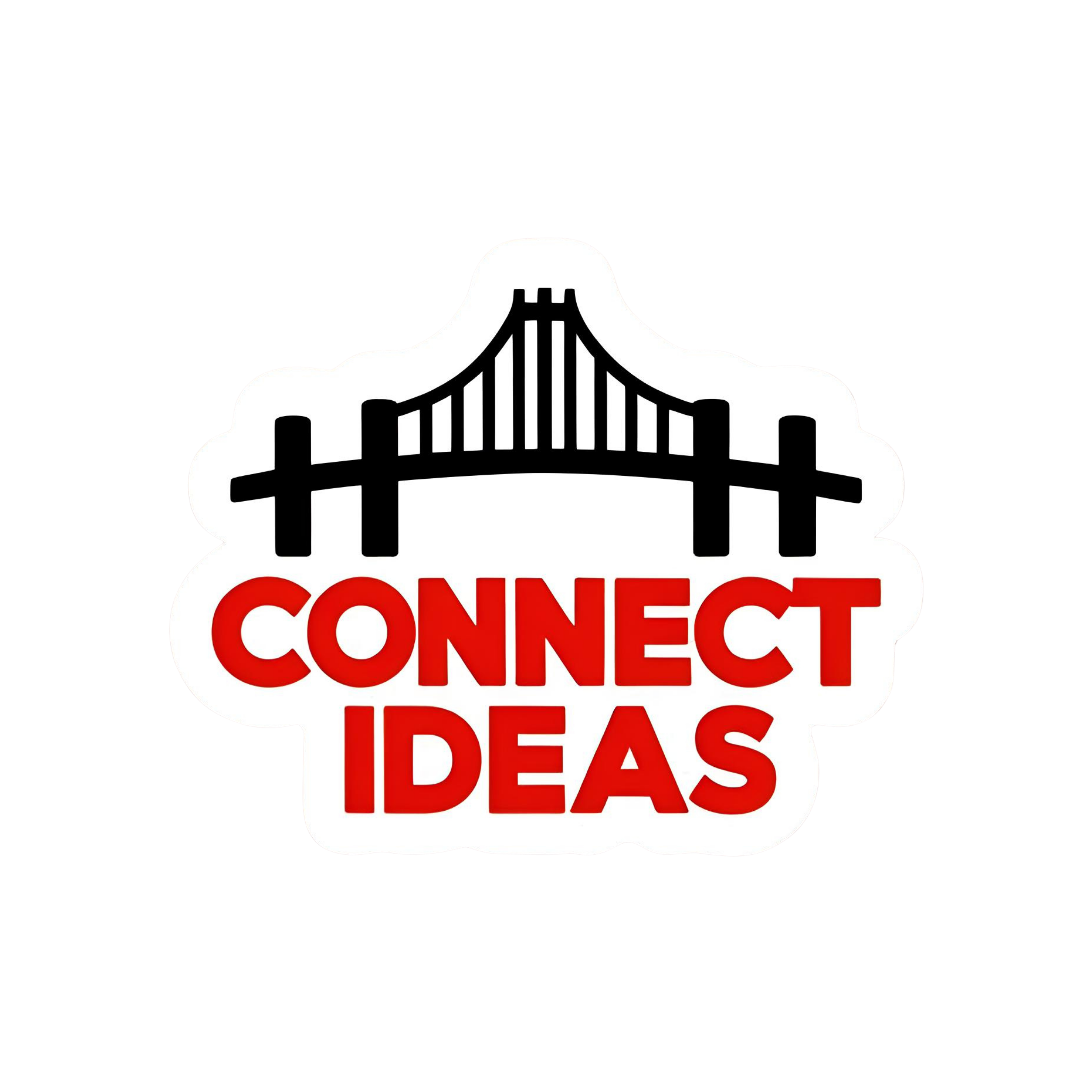 Connect Ideas - Aesthetic Vinyl Sticker – Waterproof Quote Decal Sticker for Laptop, Water Bottle, C