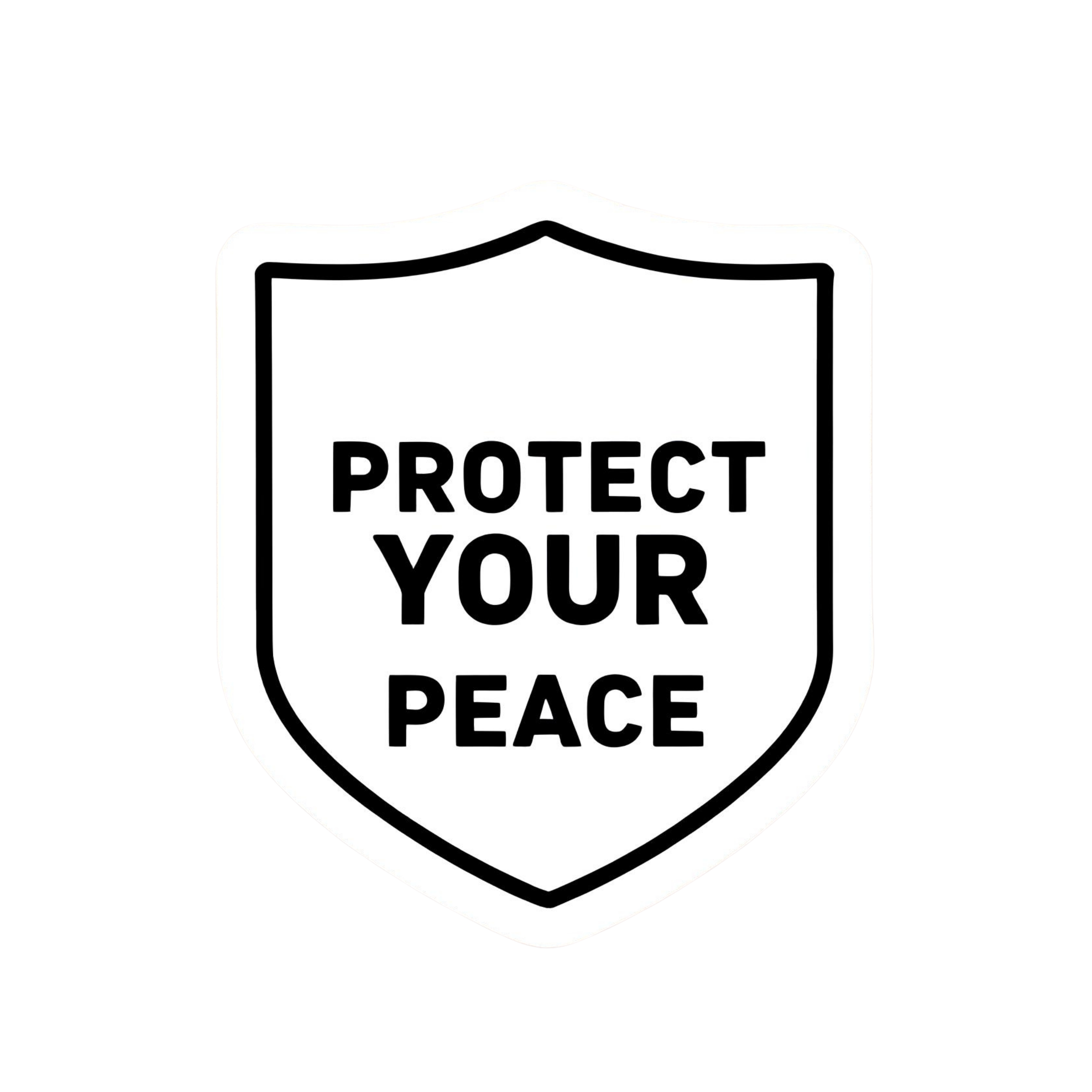 Protect Your Peace - Aesthetic Vinyl Sticker – Waterproof Quote Decal Sticker for Laptop, Water Bott