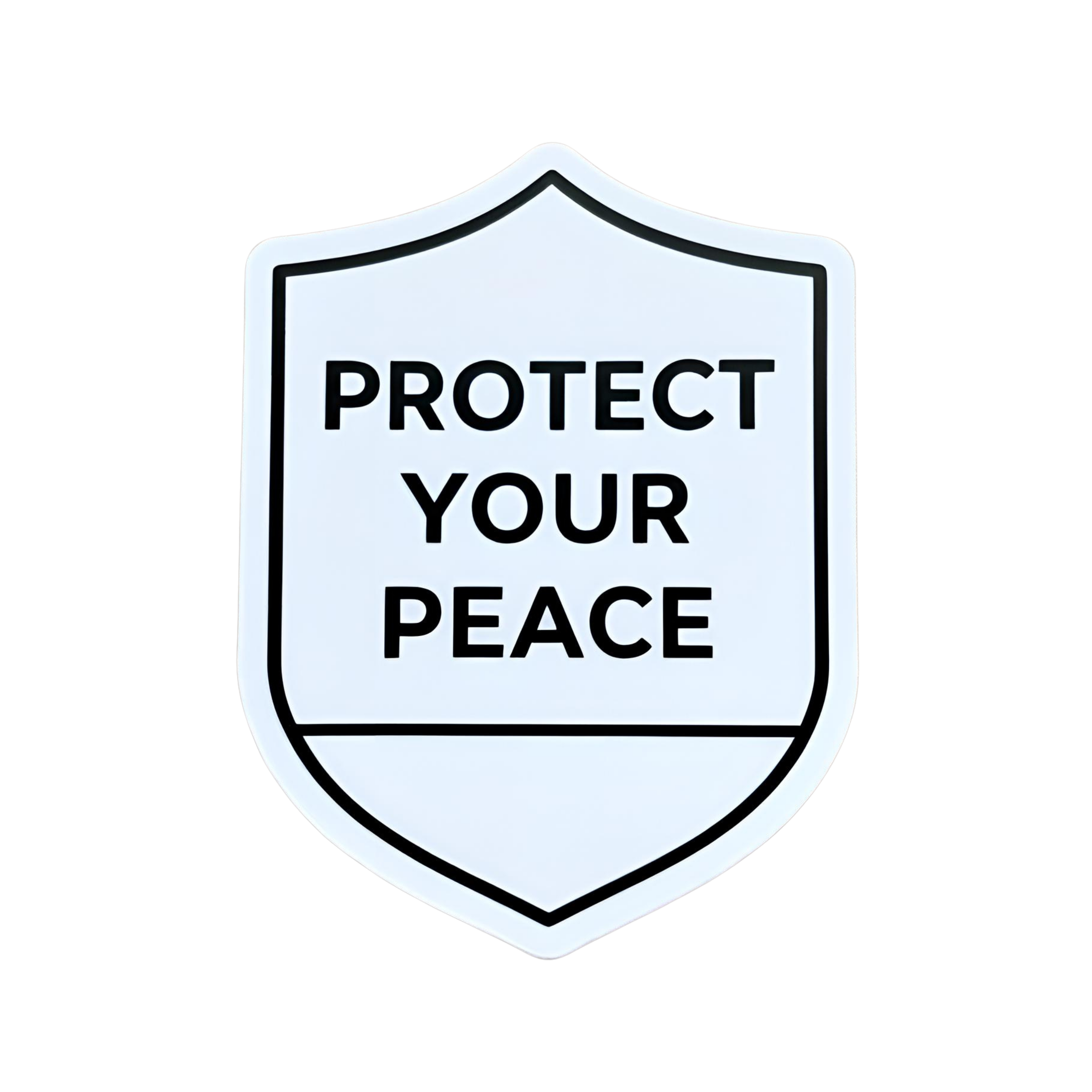 Protect Your Peace. - Aesthetic Vinyl Sticker – Waterproof Quote Decal Sticker for Laptop, Water Bot