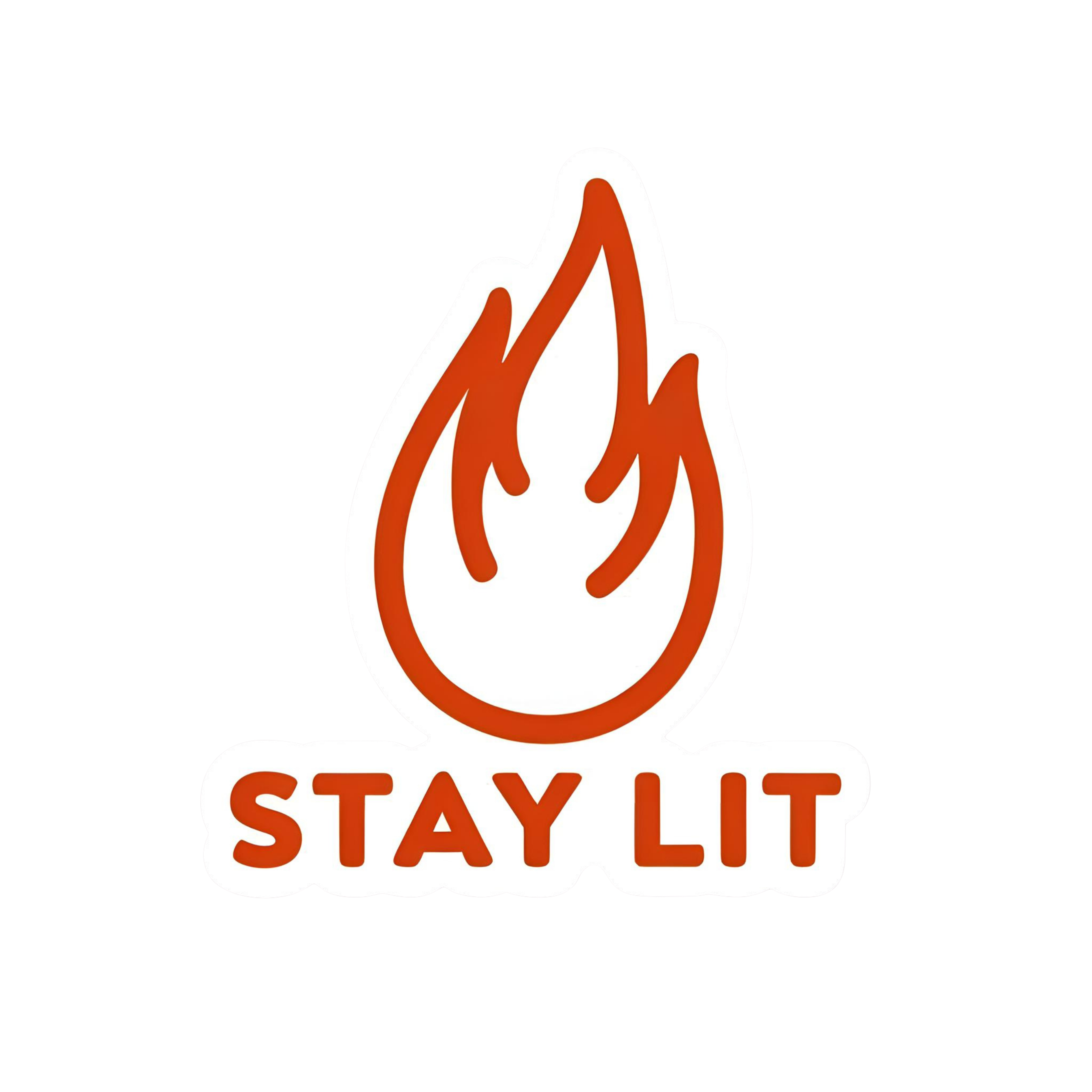 Stay Lit - Aesthetic Vinyl Sticker – Waterproof Quote Decal Sticker for Laptop, Water Bottle, Car, J