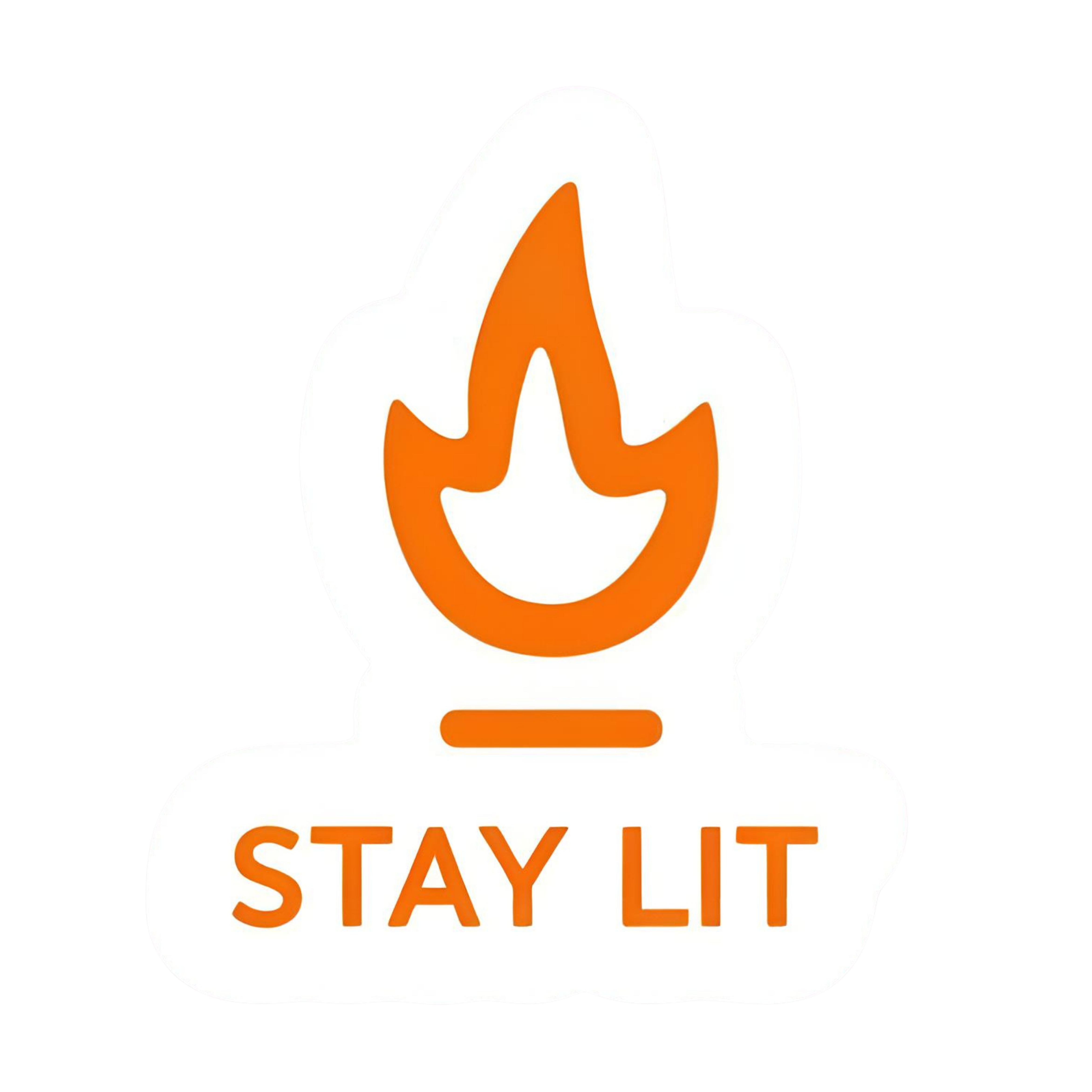 Stay Lit. - Aesthetic Vinyl Sticker – Waterproof Quote Decal Sticker for Laptop, Water Bottle, Car, 