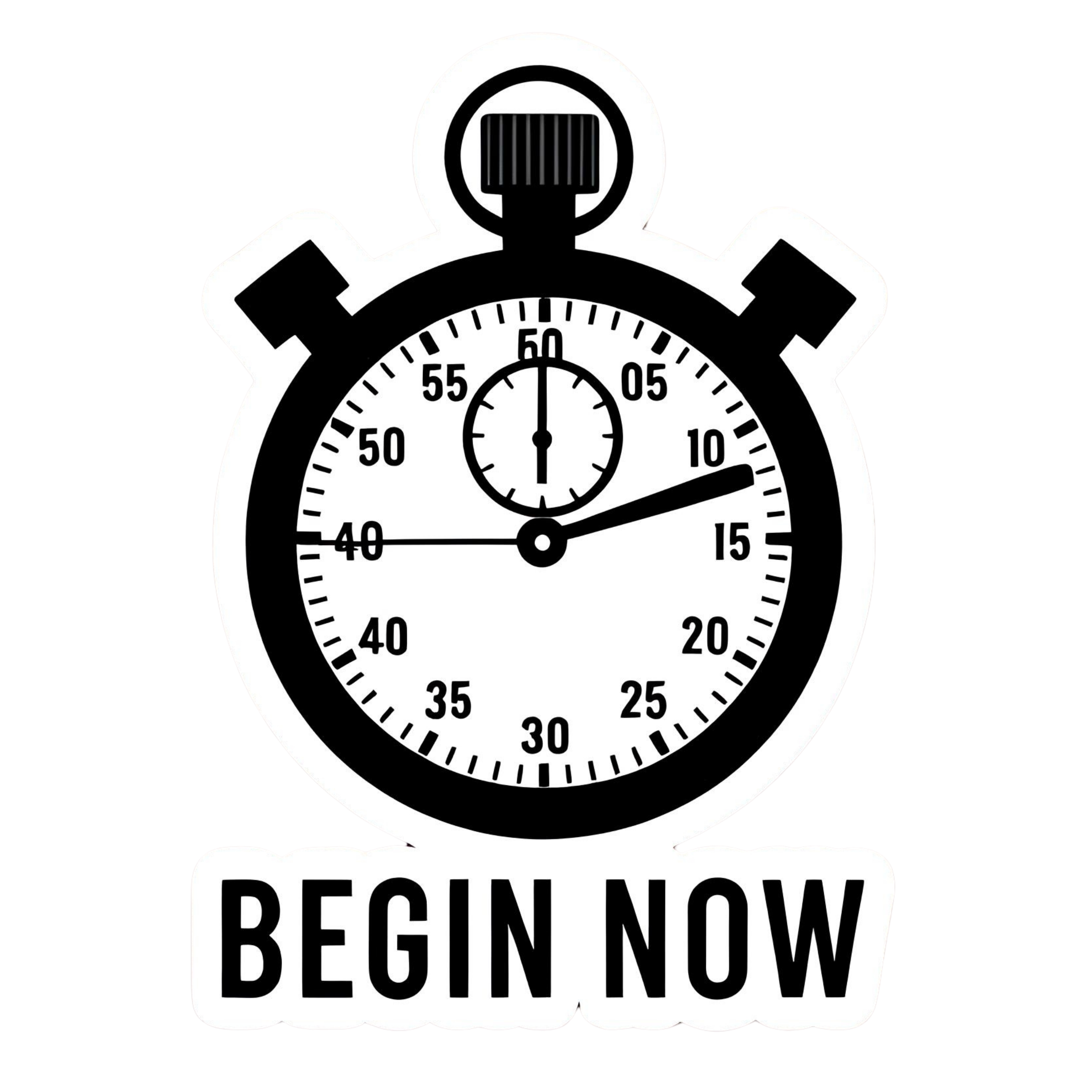 Being Now - Aesthetic Vinyl Sticker – Waterproof Quote Decal Sticker for Laptop, Water Bottle, Car, 