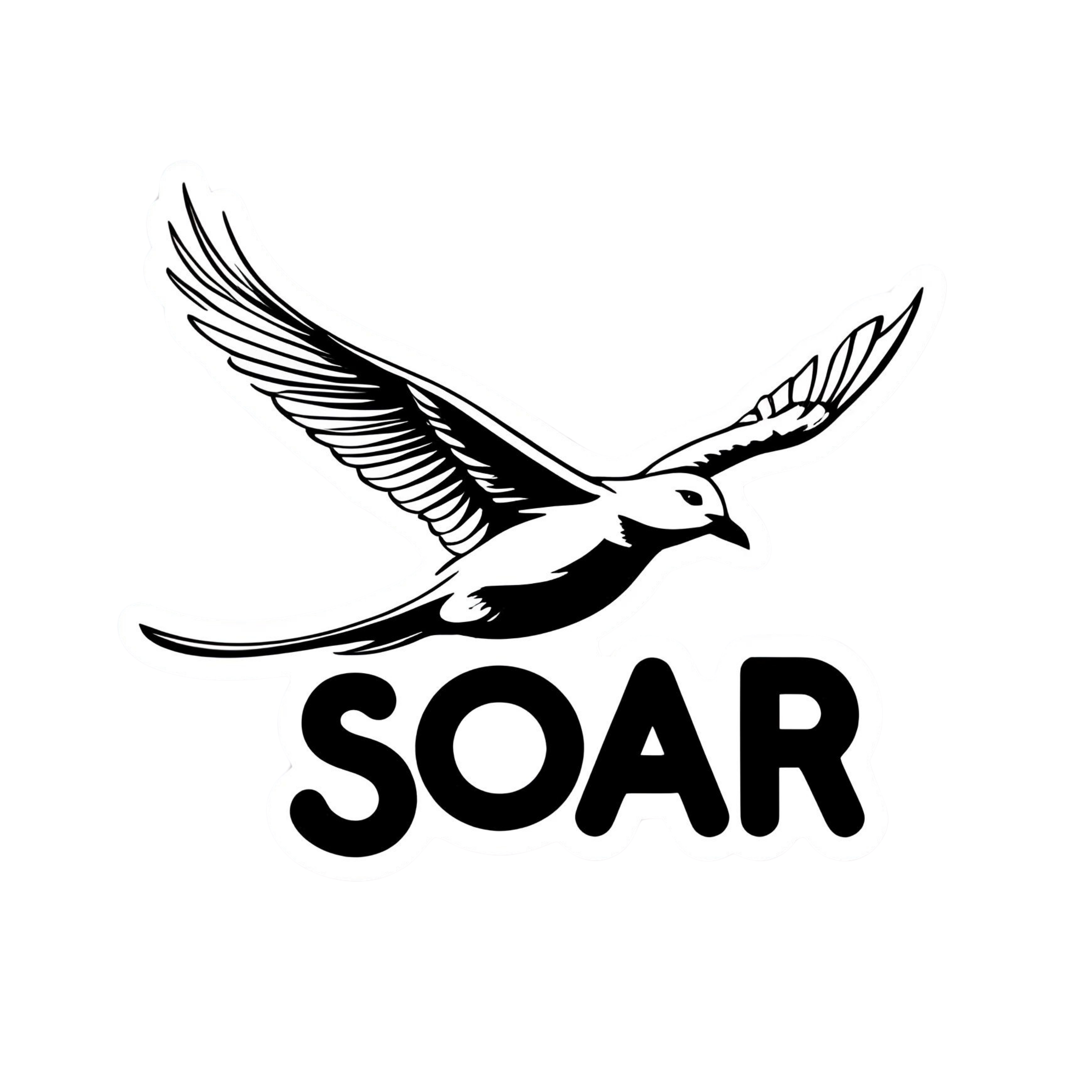 Soar. - Aesthetic Vinyl Sticker – Waterproof Quote Decal Sticker for Laptop, Water Bottle, Car, Jour