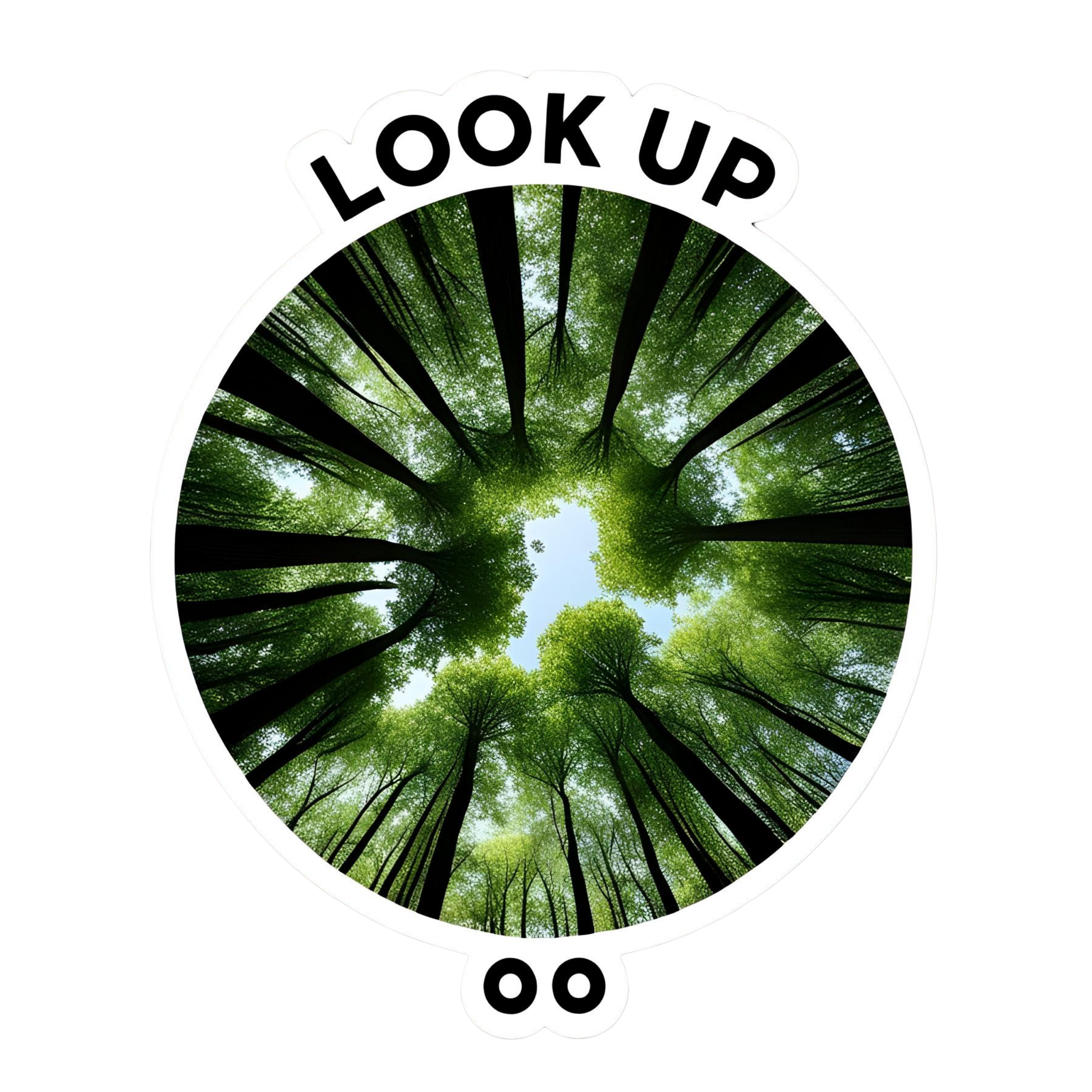 Look Up - Aesthetic Vinyl Sticker – Waterproof Quote Decal Sticker for Laptop, Water Bottle, Car, Jo