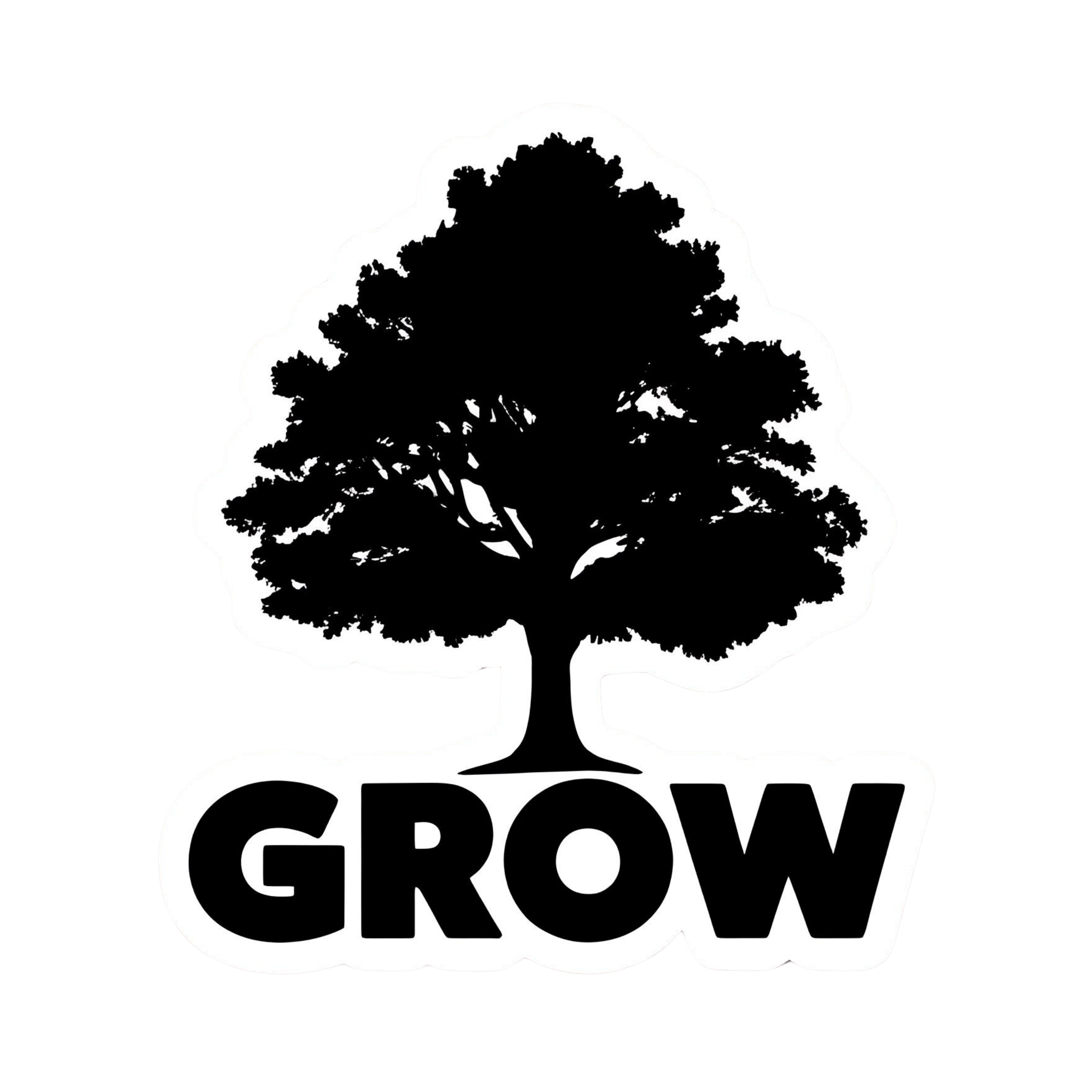 Grow - Aesthetic Vinyl Sticker – Waterproof Quote Decal Sticker for Laptop, Water Bottle, Car, Journ