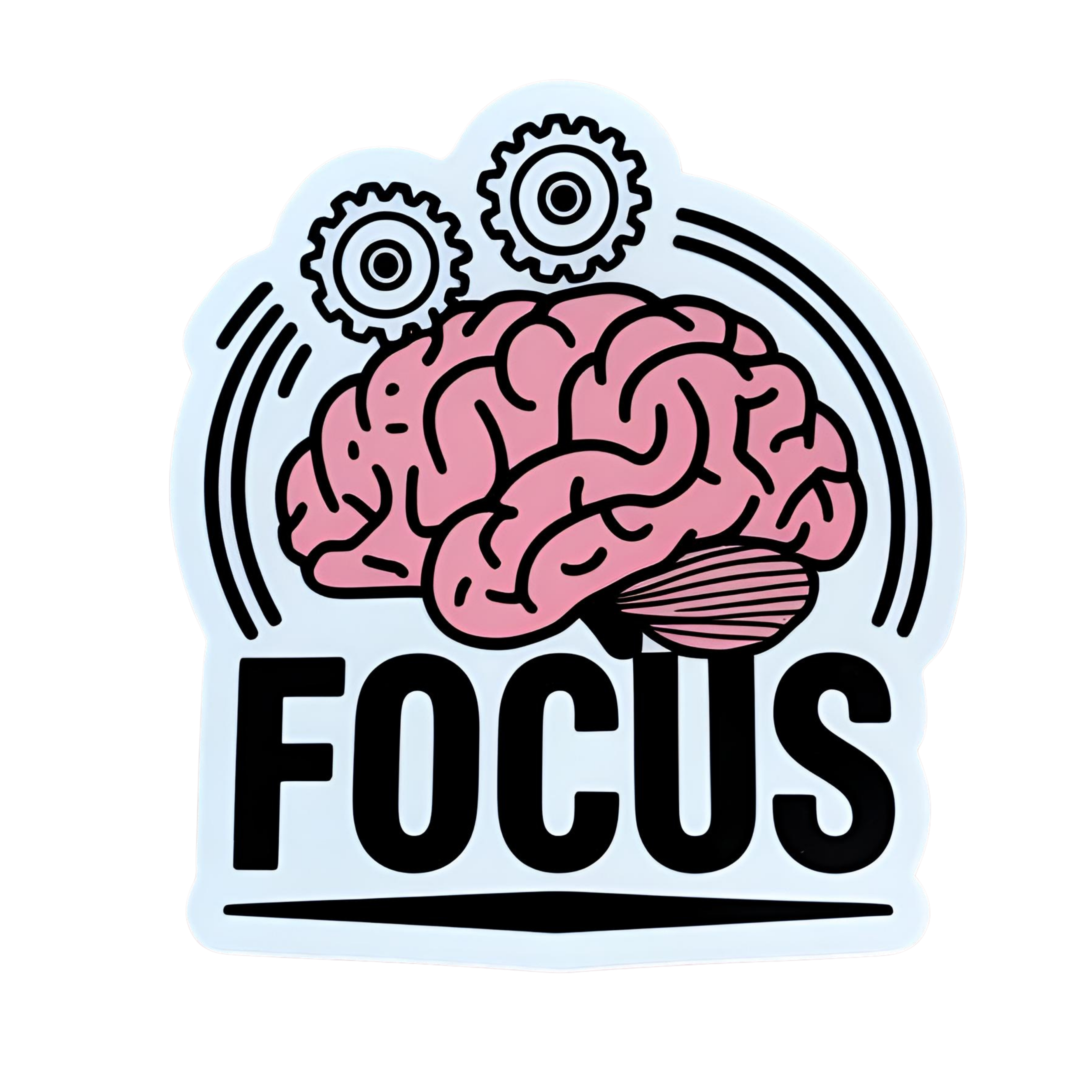 Focus - Aesthetic Vinyl Sticker – Waterproof Quote Decal Sticker for Laptop, Water Bottle, Car, Jour