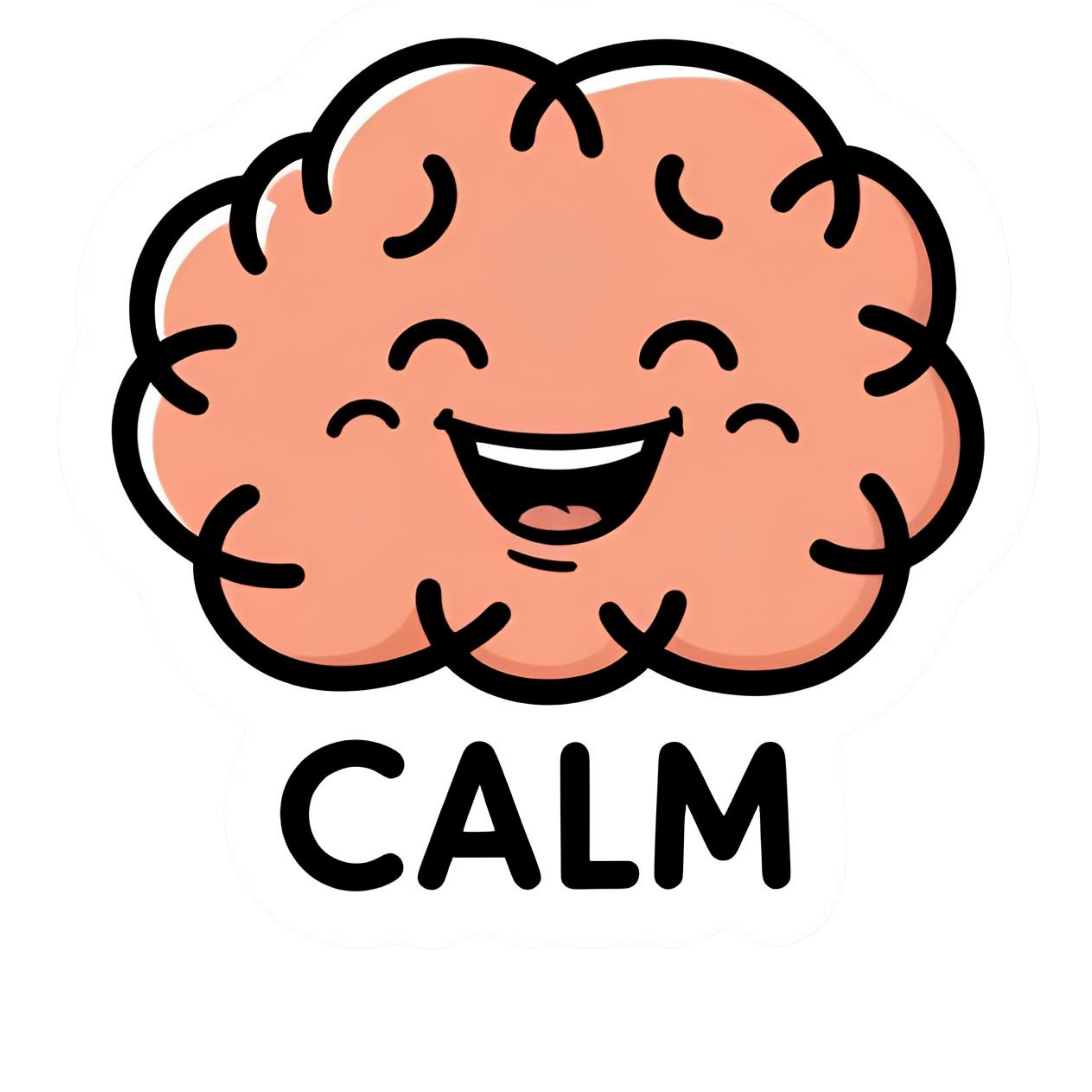 Calm - Aesthetic Vinyl Sticker – Waterproof Quote Decal Sticker for Laptop, Water Bottle, Car, Journ