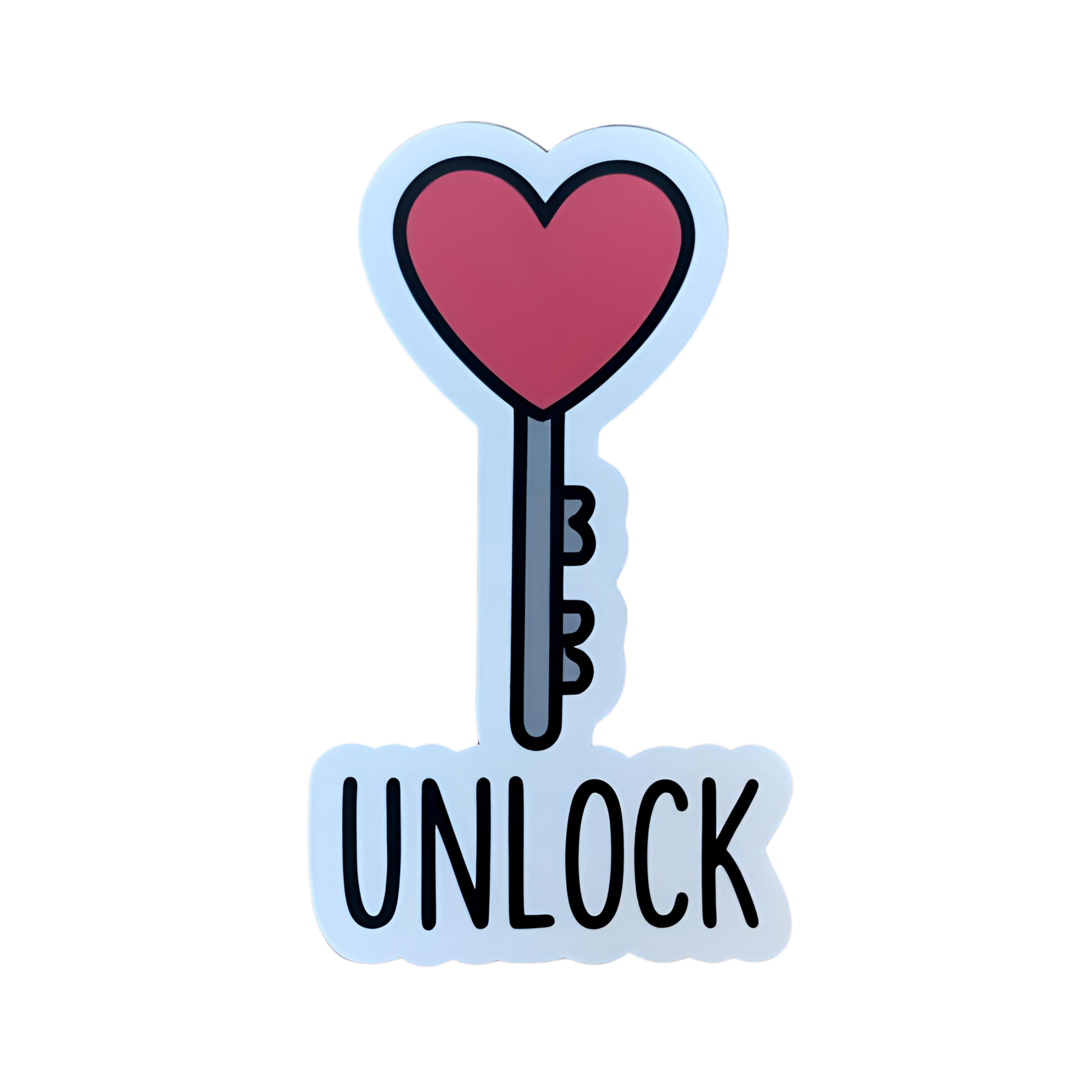 Unlock - Aesthetic Vinyl Sticker – Waterproof Quote Decal Sticker for Laptop, Water Bottle, Car, Jou