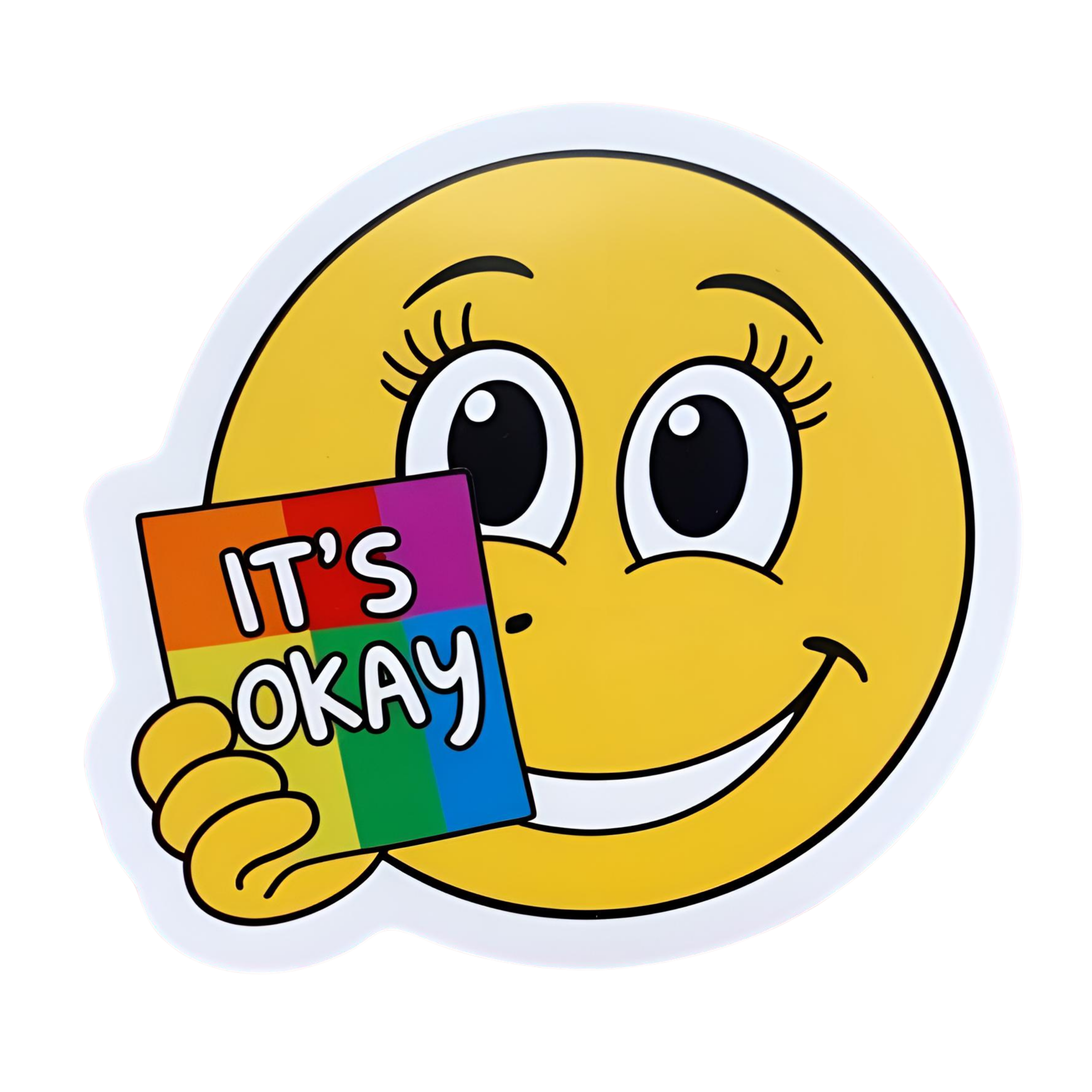 It's Okay - Aesthetic Vinyl Sticker – Waterproof Quote Decal Sticker for Laptop, Water Bottle, Car, 