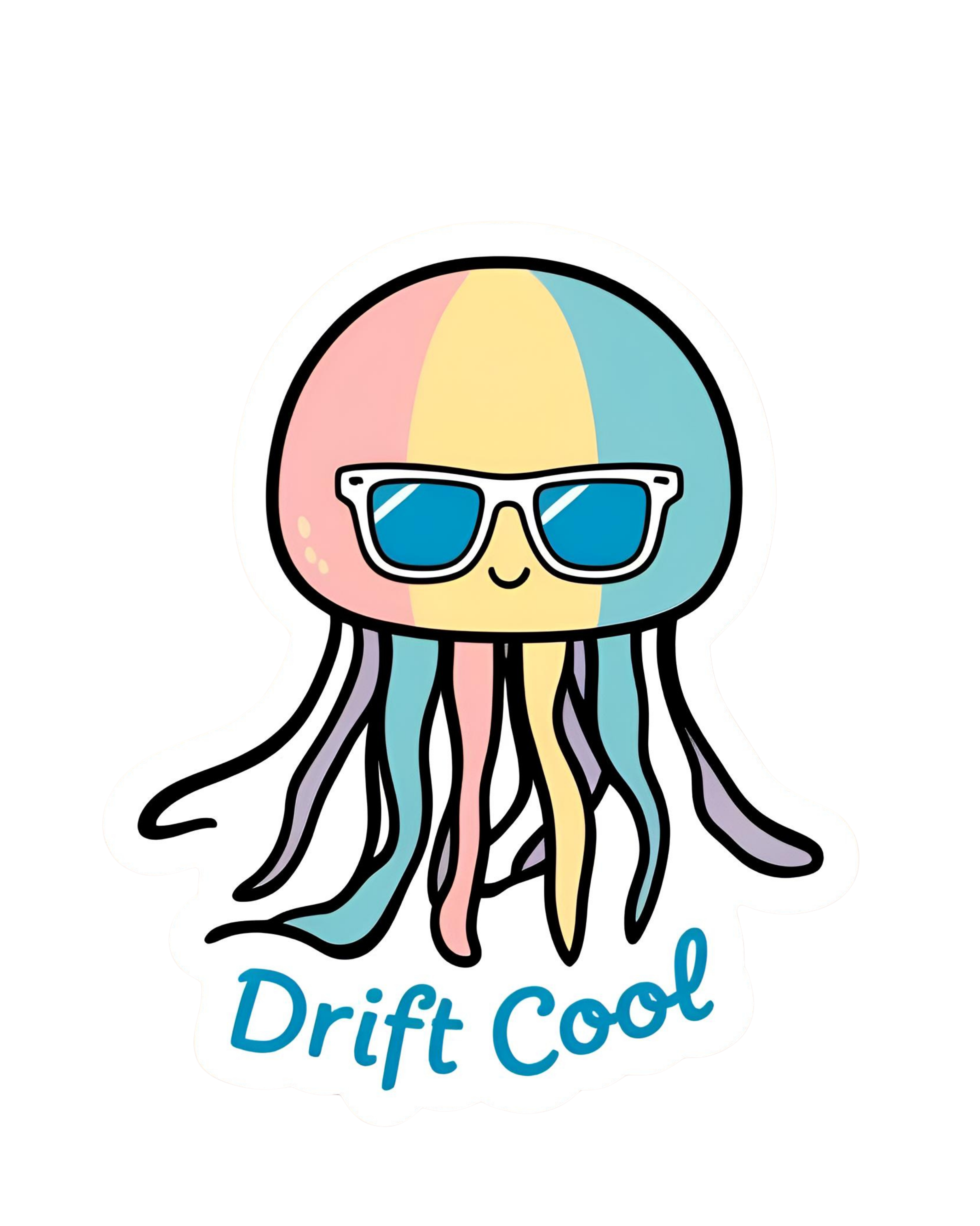 Drift Cool - Aesthetic Vinyl Sticker – Waterproof Quote Decal Sticker for Laptop, Water Bottle, Car,