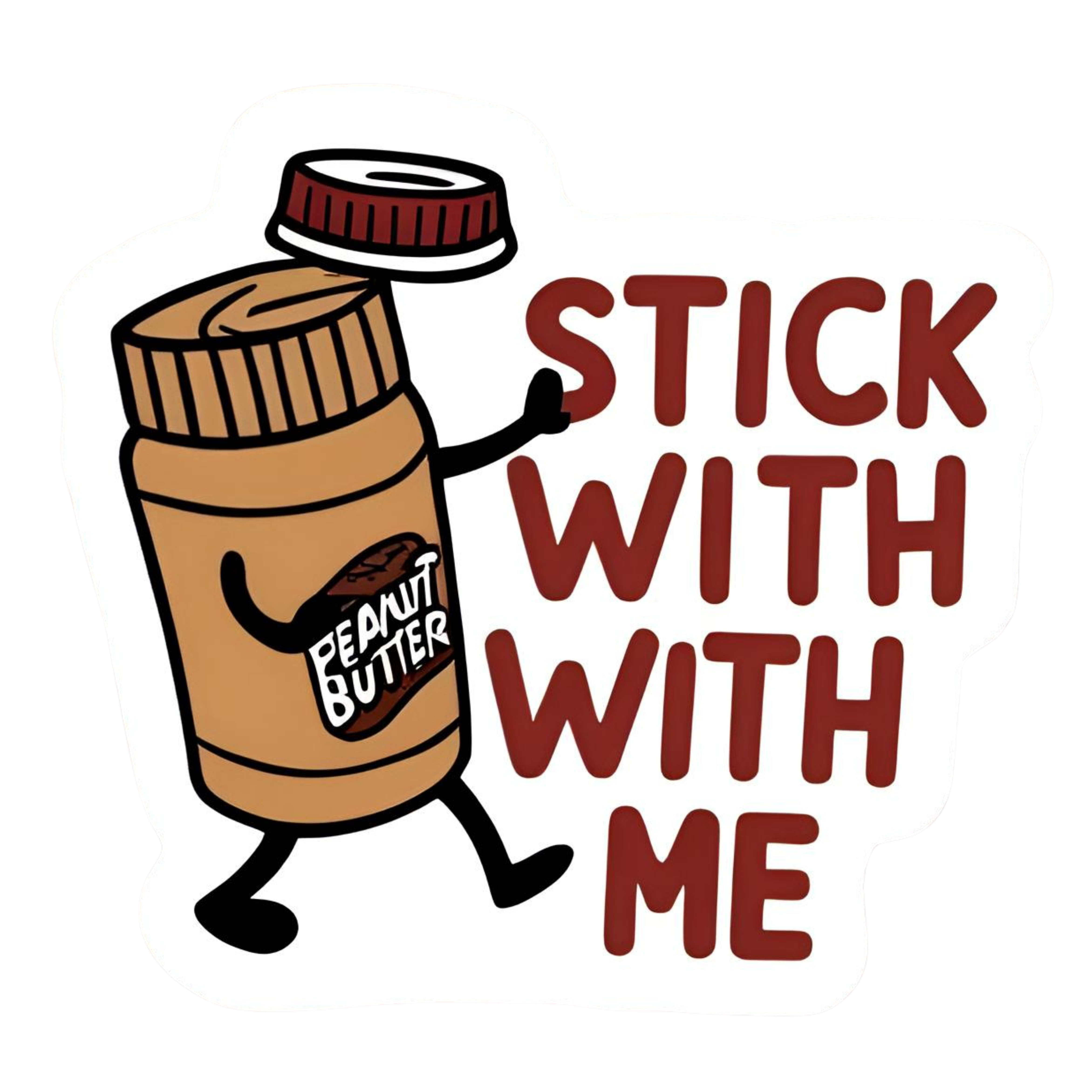 Stick With With Me - Aesthetic Vinyl Sticker – Waterproof Quote Decal Sticker for Laptop, Water Bott