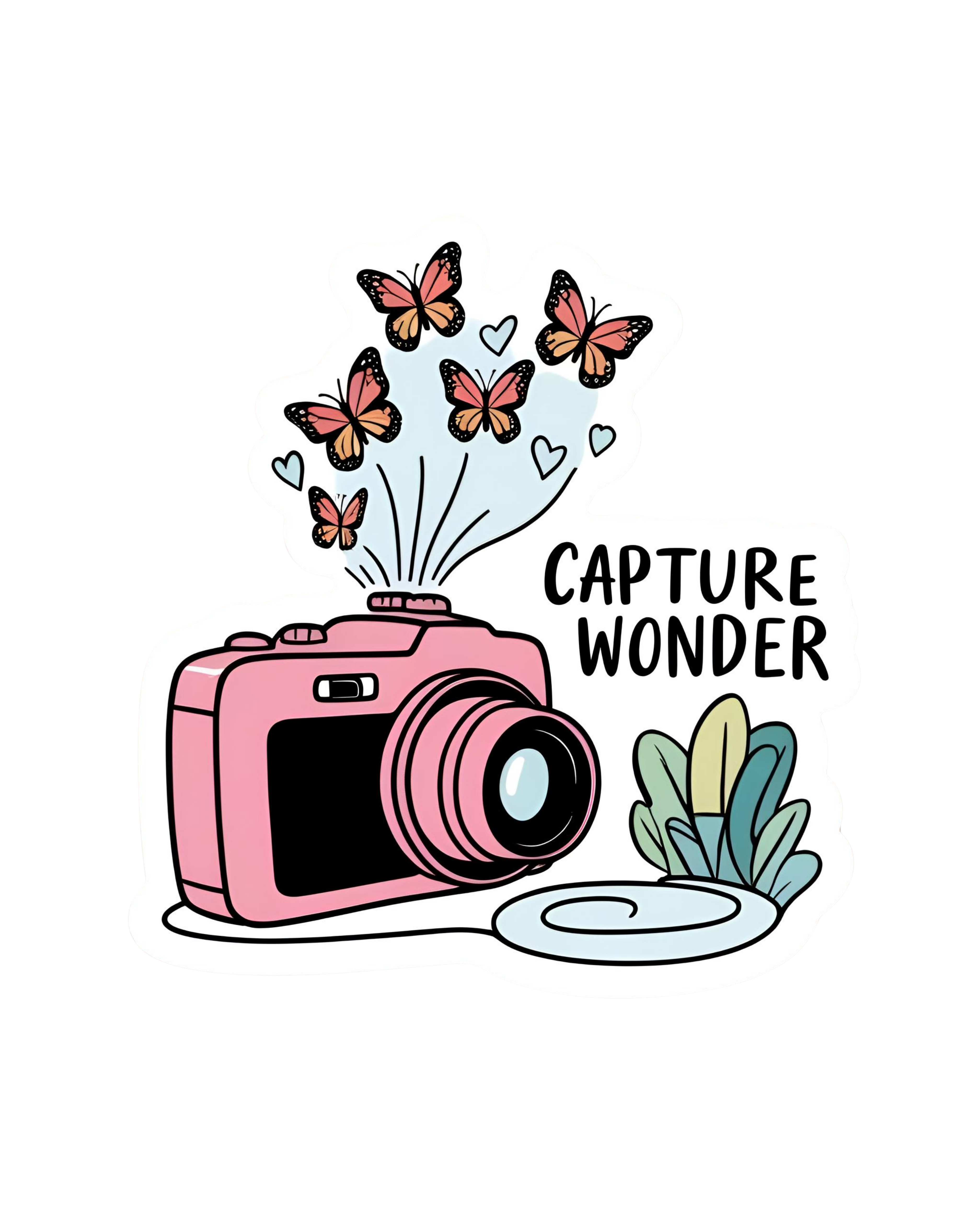 Capture Wounder - Aesthetic Vinyl Sticker – Waterproof Quote Decal Sticker for Laptop, Water Bottle,