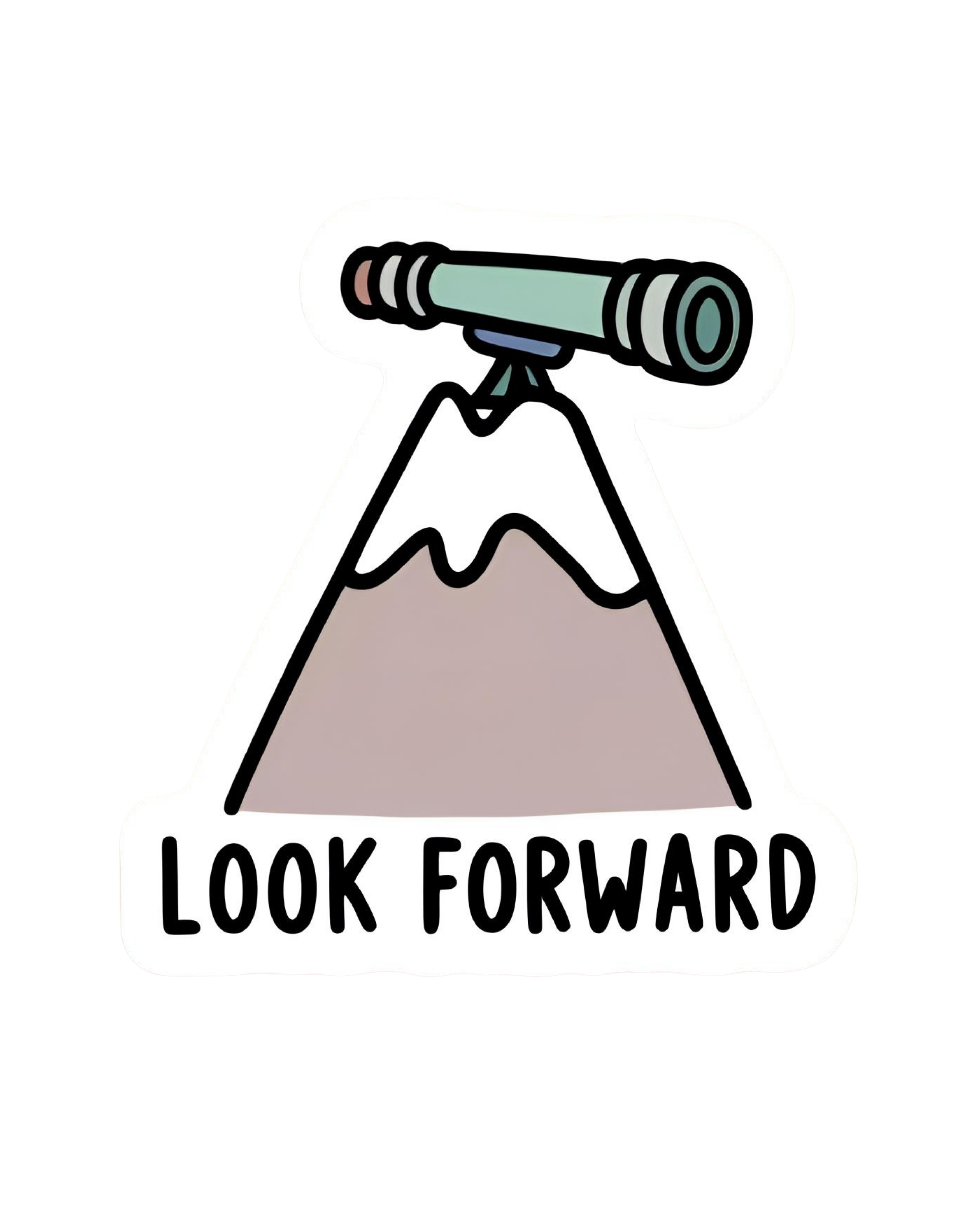 Look Forward - Aesthetic Vinyl Sticker – Waterproof Quote Decal Sticker for Laptop, Water Bottle, Ca