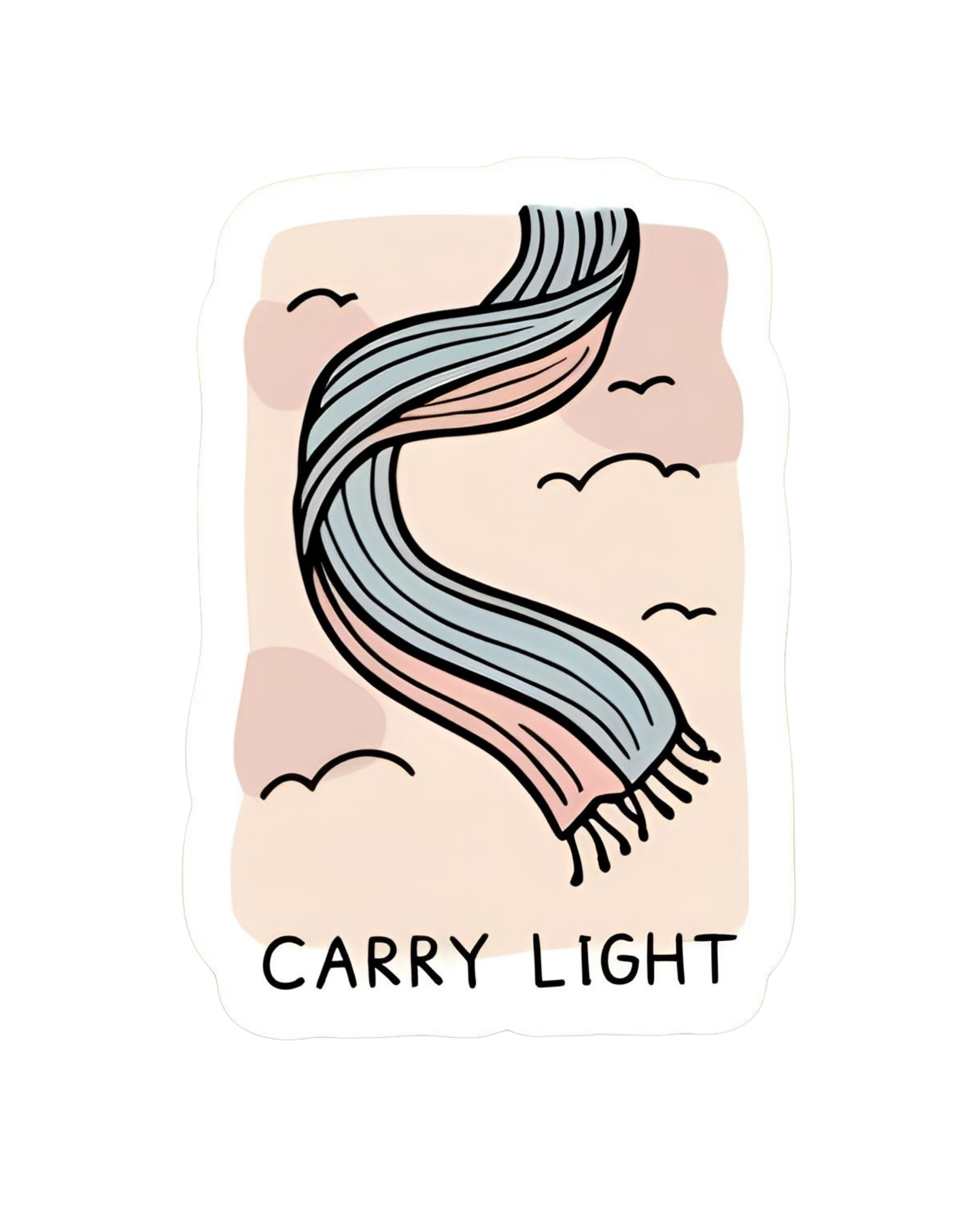 Carry Light - Aesthetic Vinyl Sticker – Waterproof Quote Decal Sticker for Laptop, Water Bottle, Car