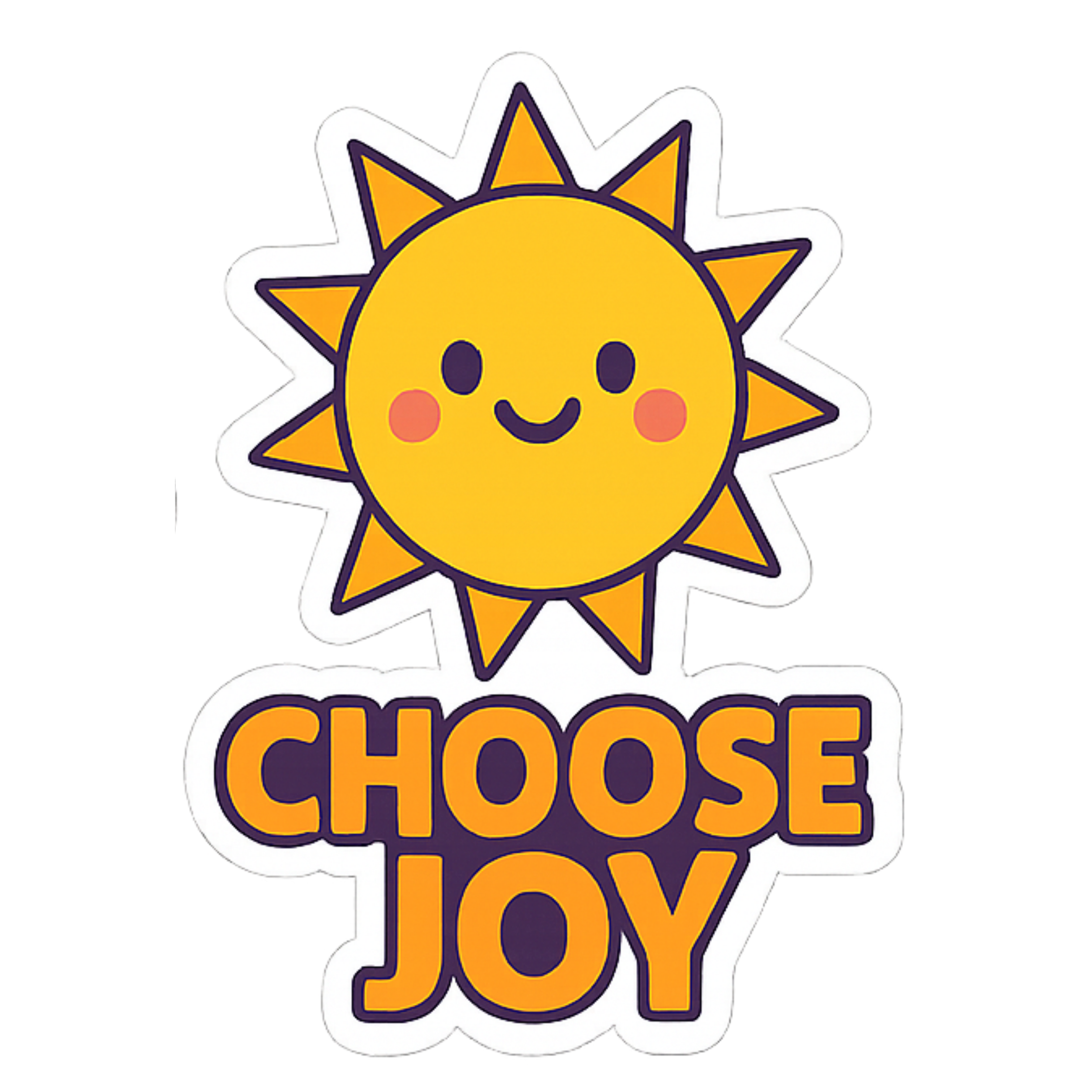 Choose Joy - Aesthetic Vinyl Sticker – Waterproof Quote Decal Sticker for Laptop, Water Bottle, Car,