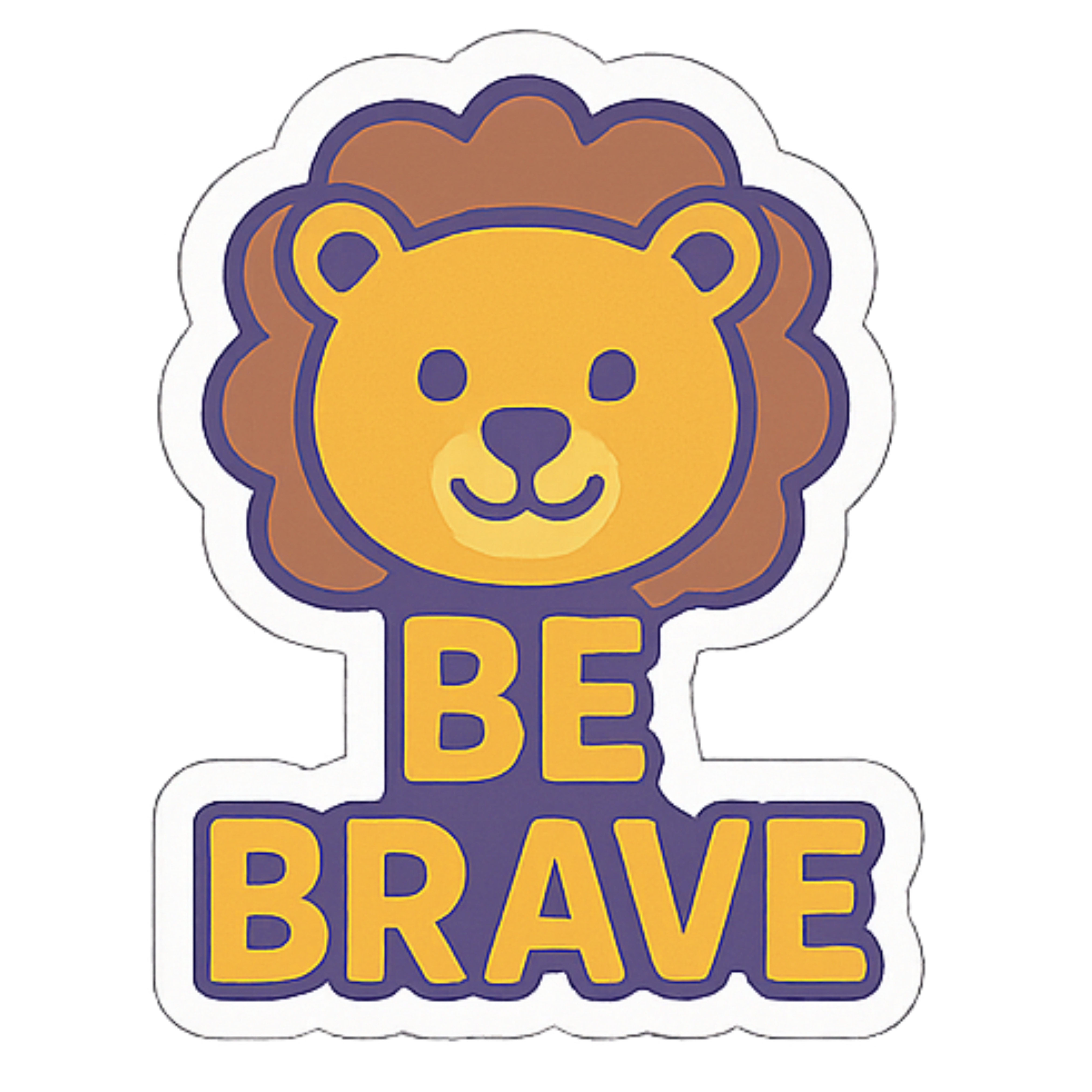 Be Brave - Aesthetic Vinyl Sticker – Waterproof Quote Decal Sticker for Laptop, Water Bottle, Car, J