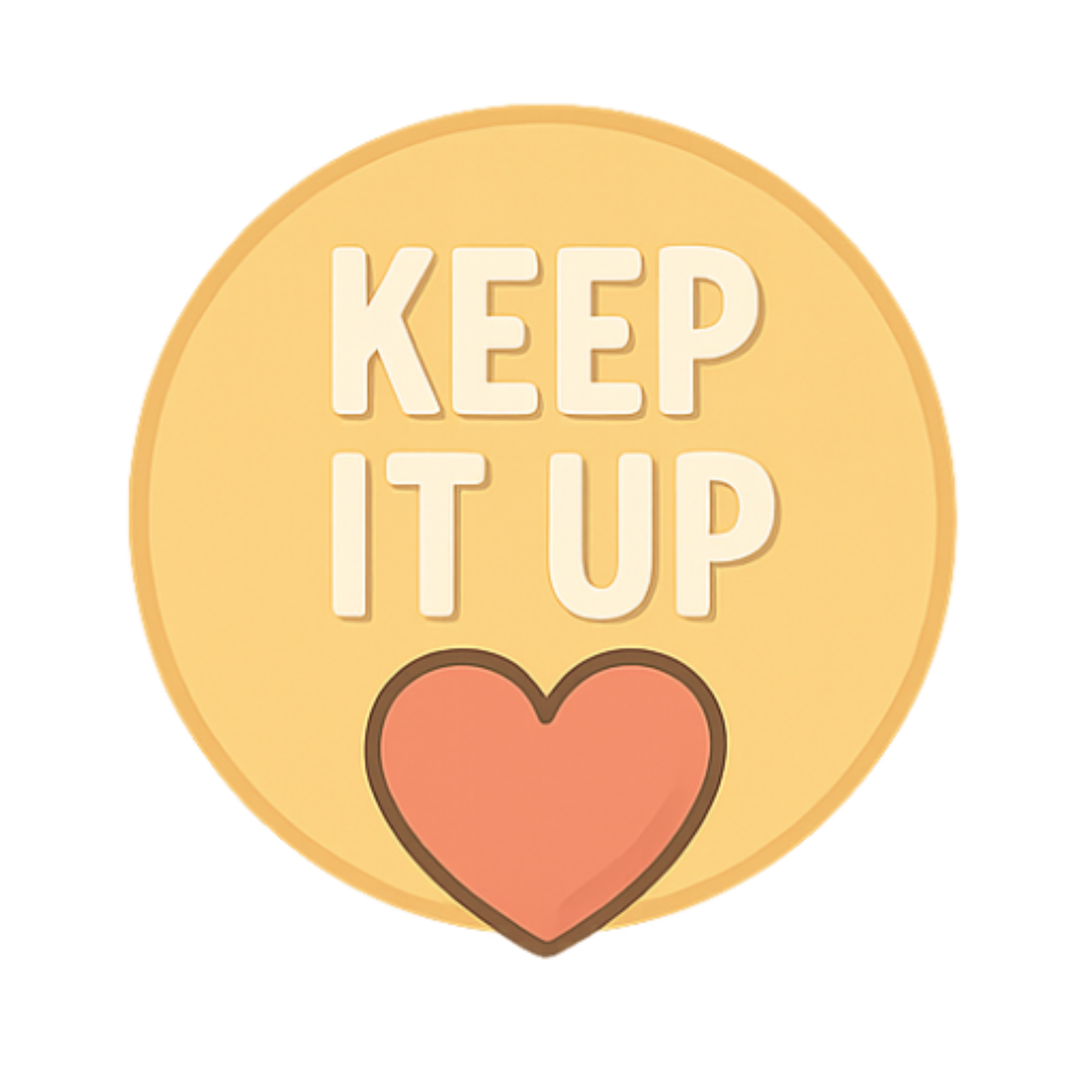 Keep It Up - Aesthetic Vinyl Sticker – Waterproof Quote Decal Sticker for Laptop, Water Bottle, Car,