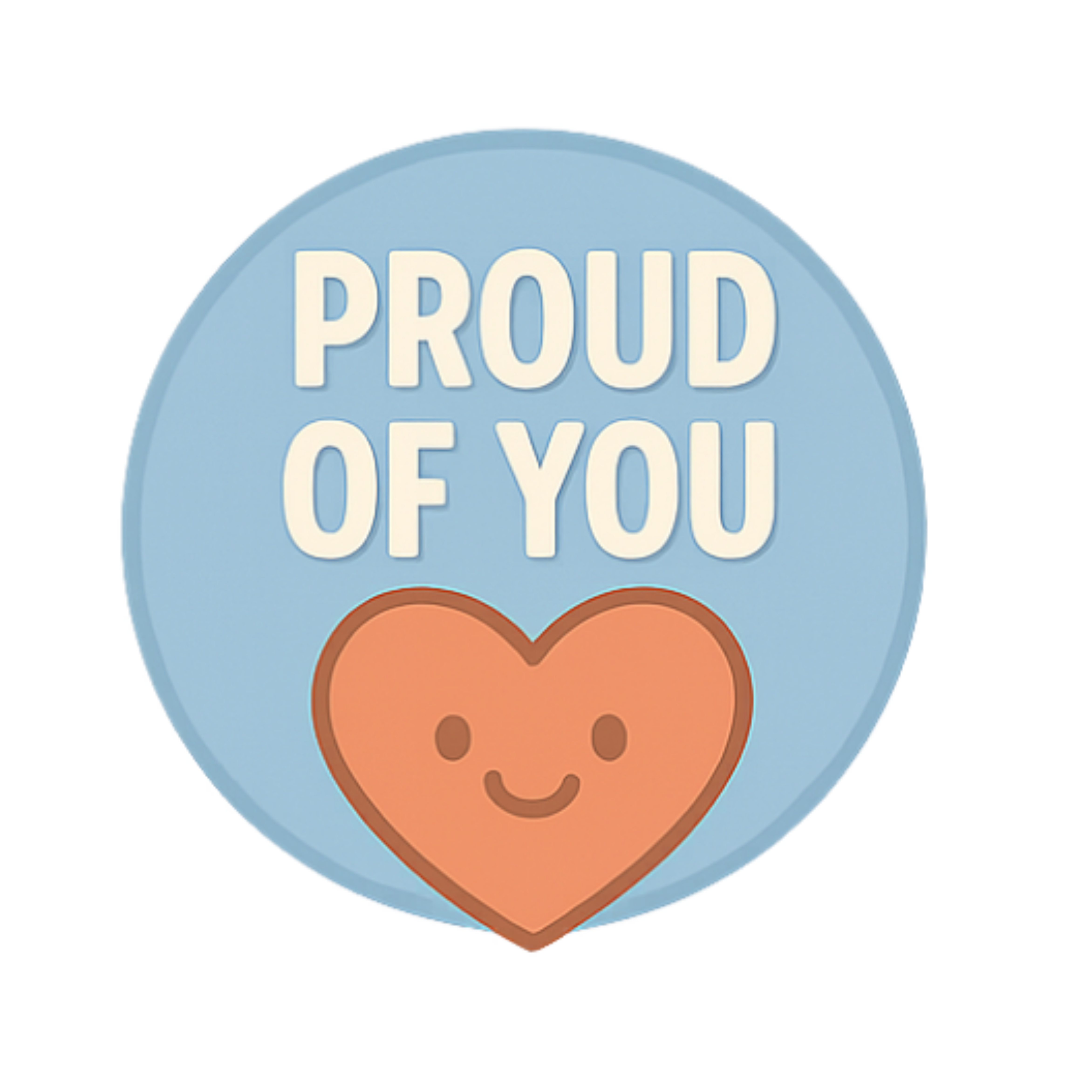 Proud Of You - Aesthetic Vinyl Sticker – Waterproof Quote Decal Sticker for Laptop, Water Bottle, Ca