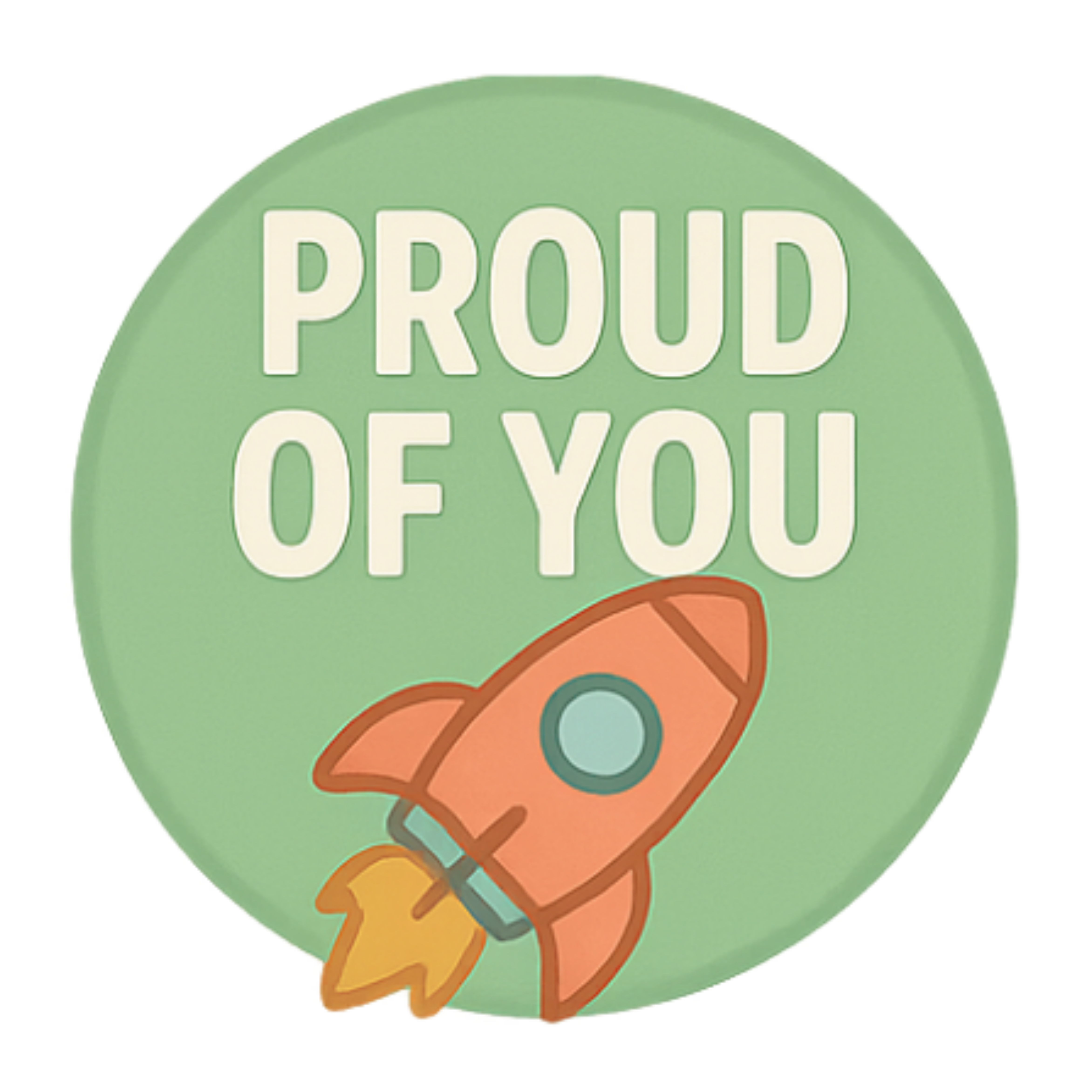 Proud Of You - Aesthetic Vinyl Sticker – Waterproof Quote Decal Sticker for Laptop, Water Bottle, Ca