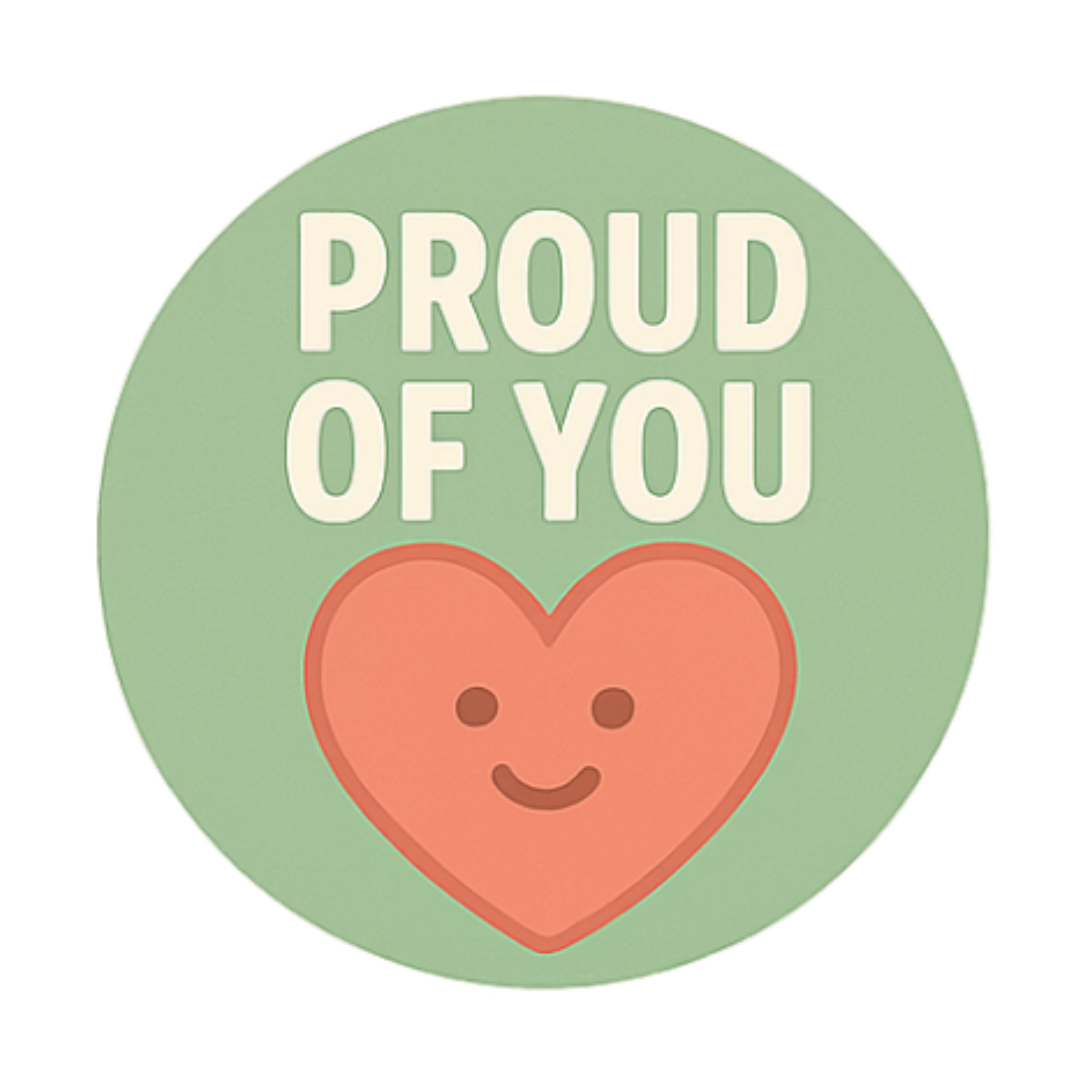 Proud Of You - Aesthetic Vinyl Sticker – Waterproof Quote Decal Sticker for Laptop, Water Bottle, Ca