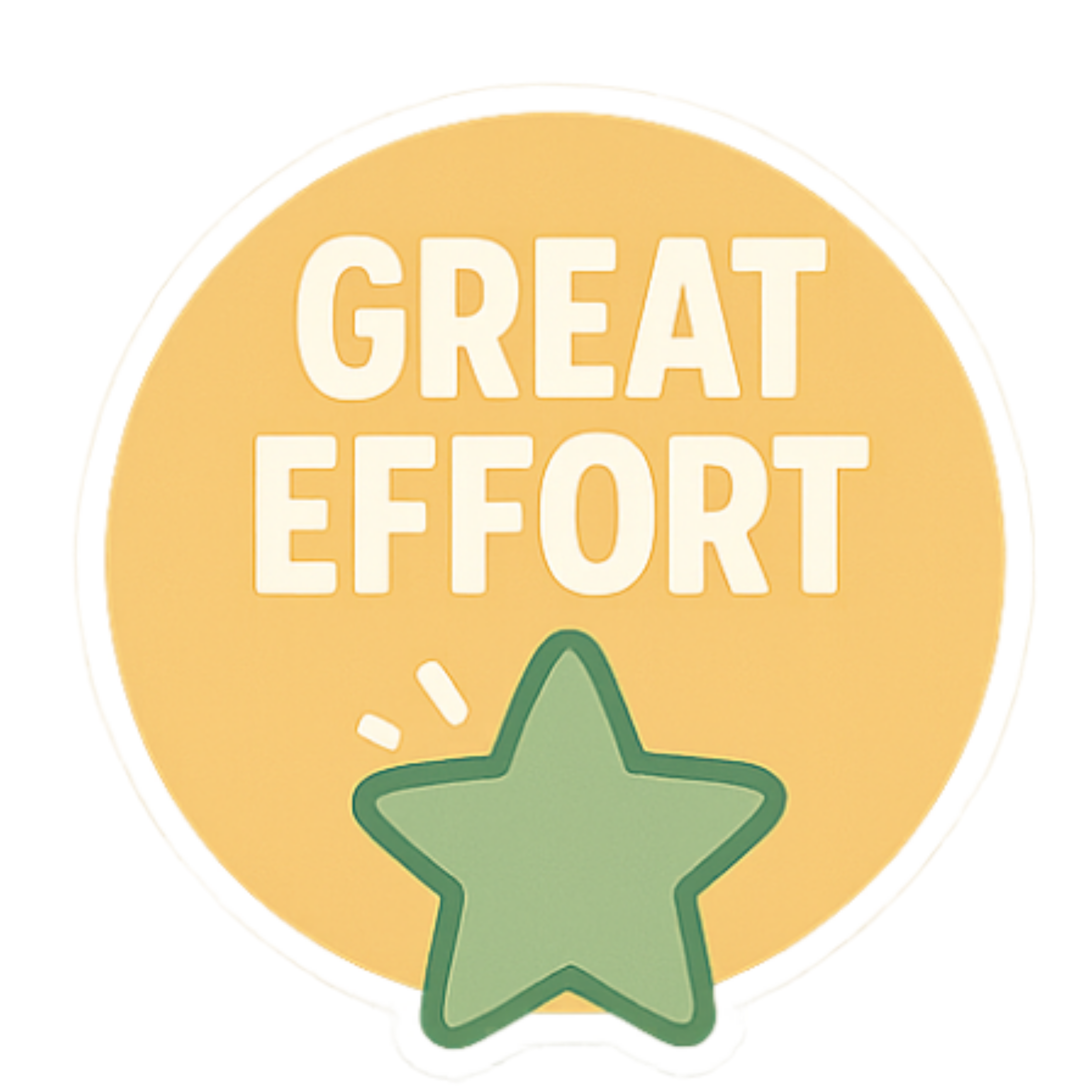 Great Effort - Aesthetic Vinyl Sticker – Waterproof Quote Decal Sticker for Laptop, Water Bottle, Ca