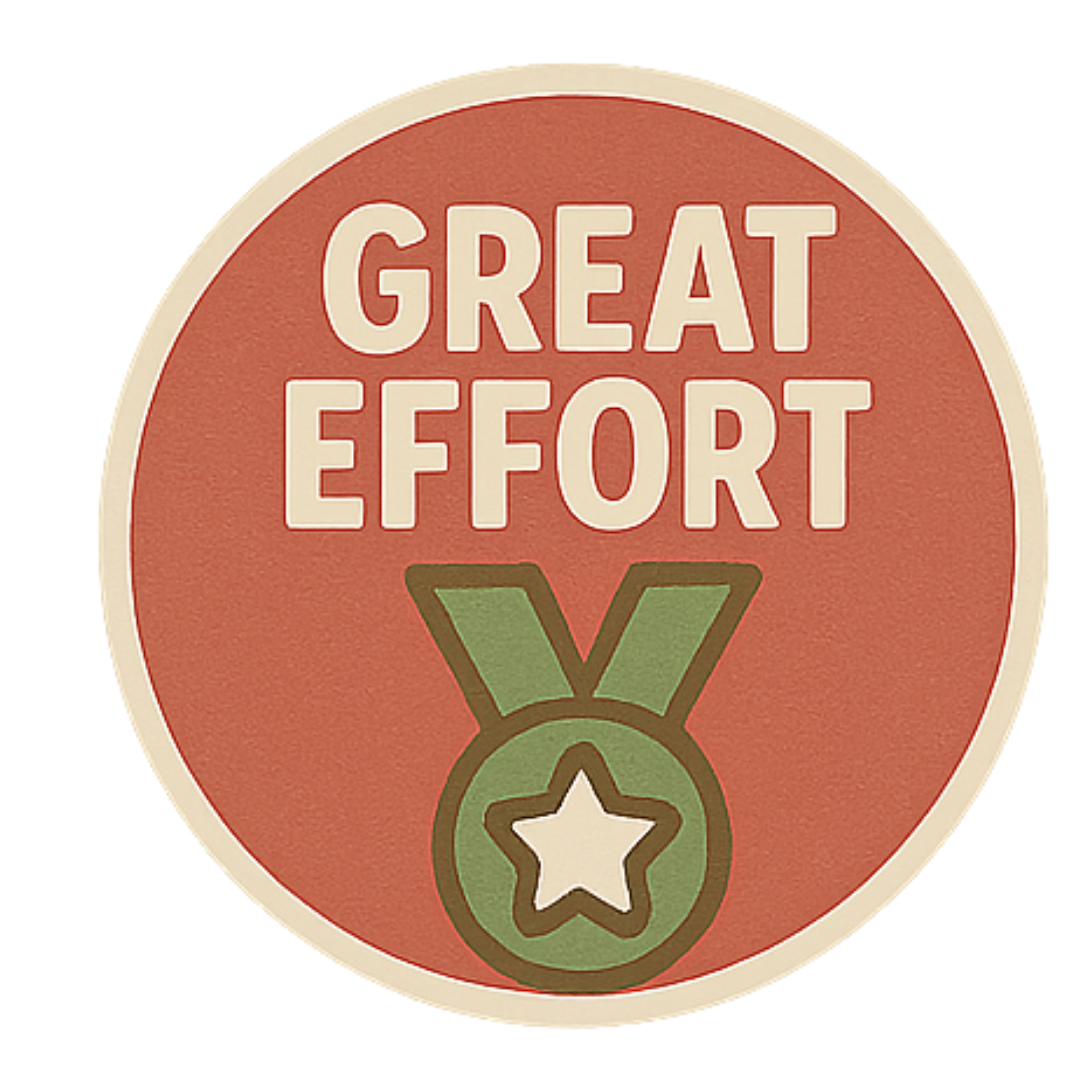 Great Effort - Aesthetic Vinyl Sticker – Waterproof Quote Decal Sticker for Laptop, Water Bottle, Ca