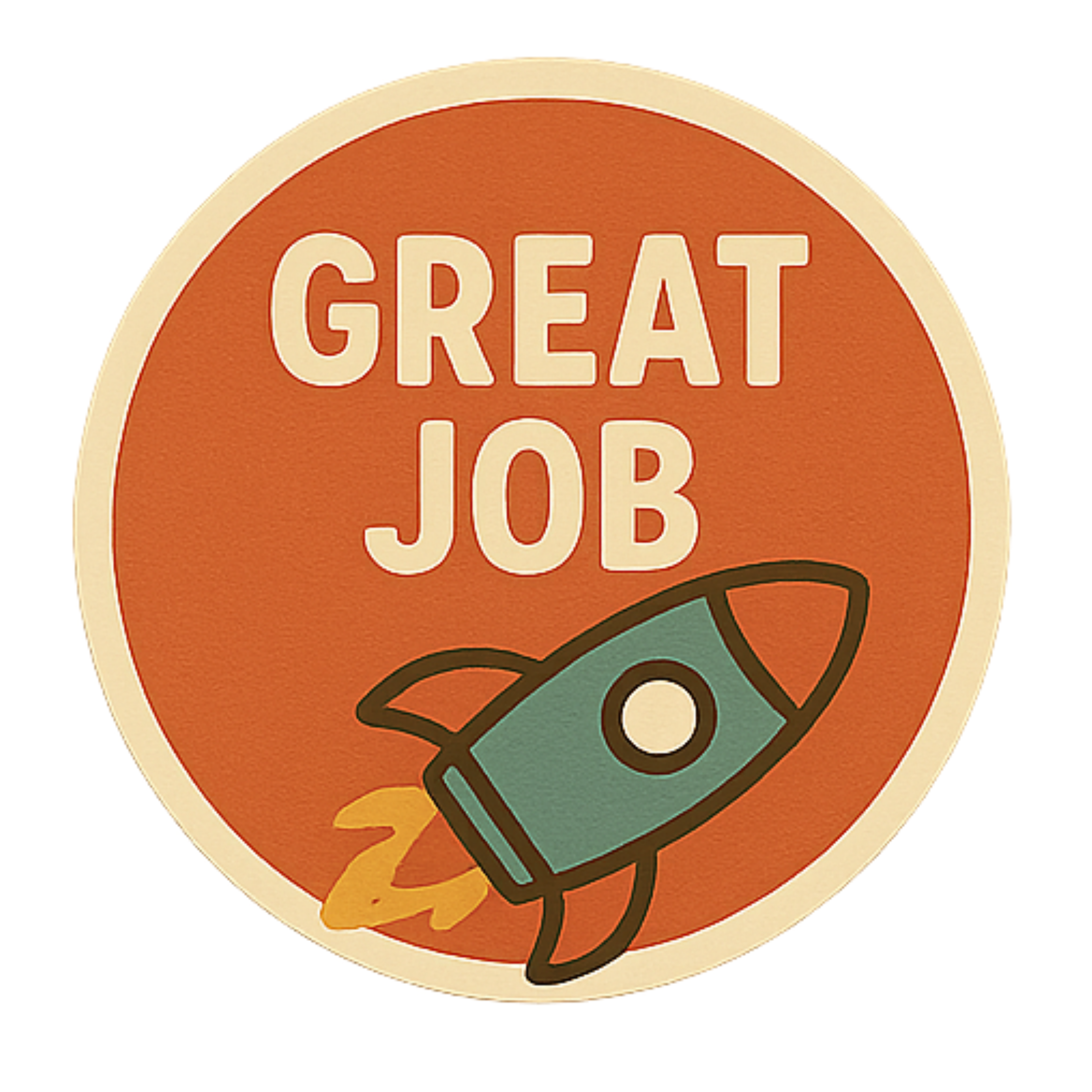 Great Job Sticker - Aesthetic Vinyl Sticker – Waterproof Quote Decal Sticker for Laptop, Water Bottl