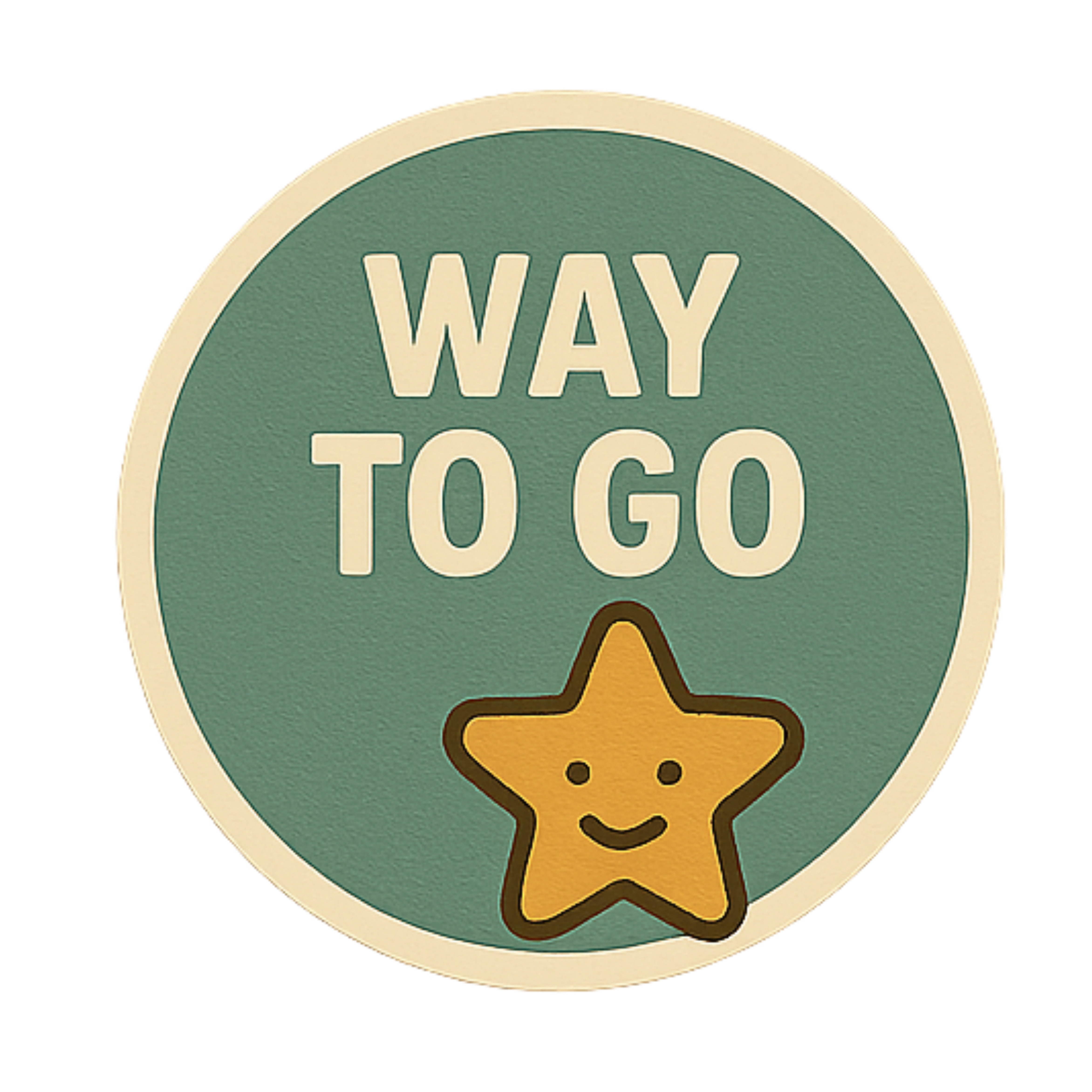 Way To Go!! - Aesthetic Vinyl Sticker – Waterproof Quote Decal Sticker for Laptop, Water Bottle, Car