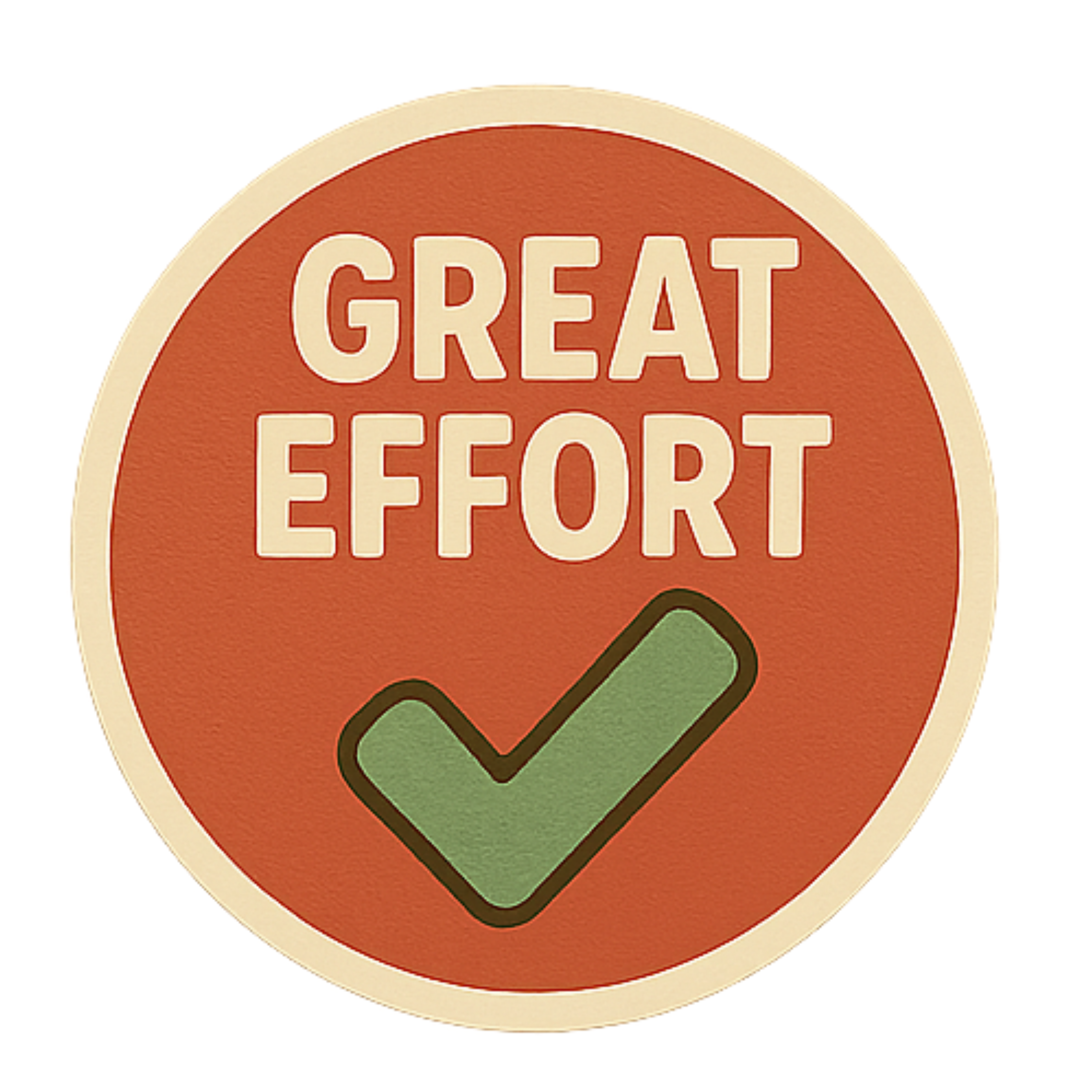 Great Effort - Aesthetic Vinyl Sticker – Waterproof Quote Decal Sticker for Laptop, Water Bottle, Ca