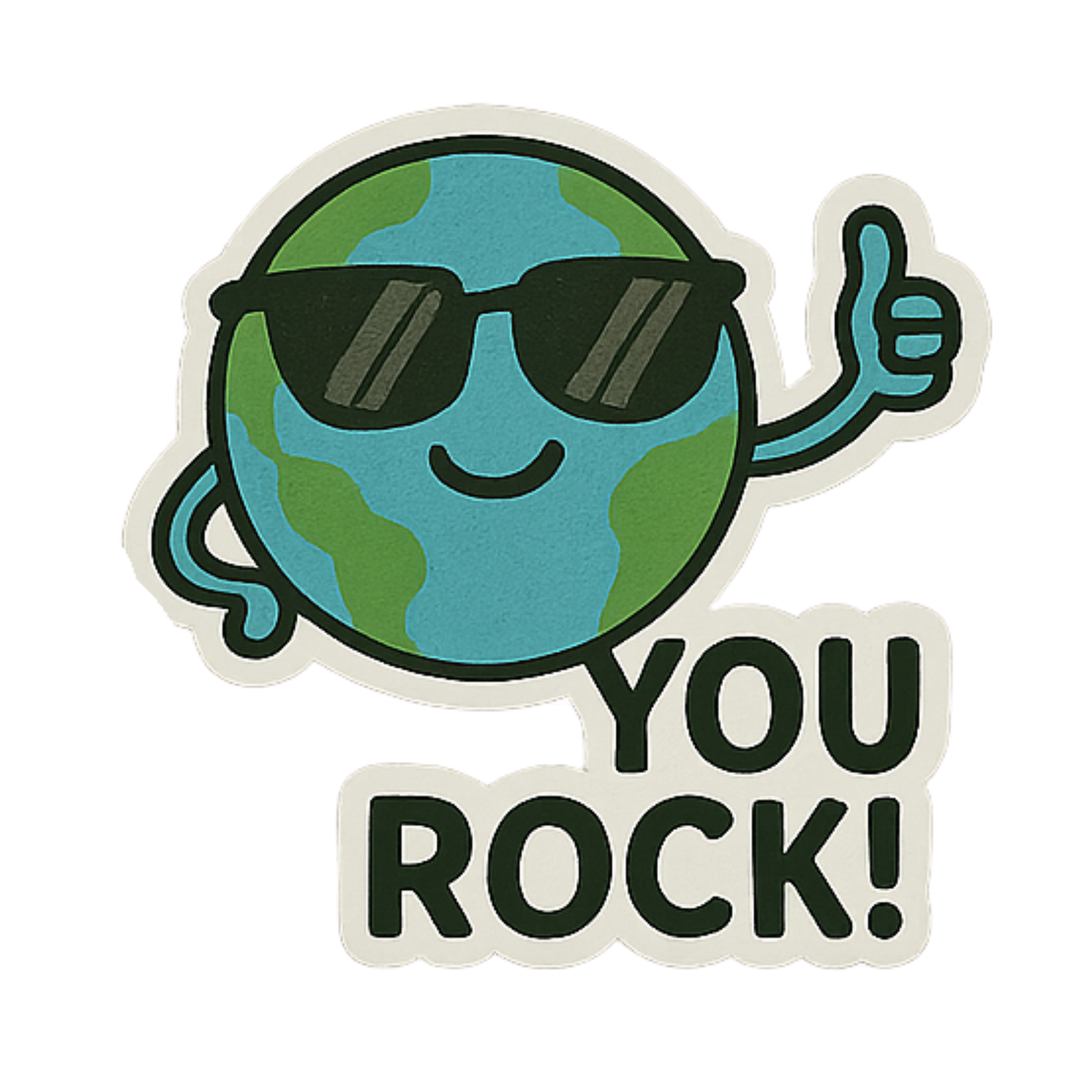 You Rock! - Aesthetic Vinyl Sticker – Waterproof Quote Decal Sticker for Laptop, Water Bottle, Car, 